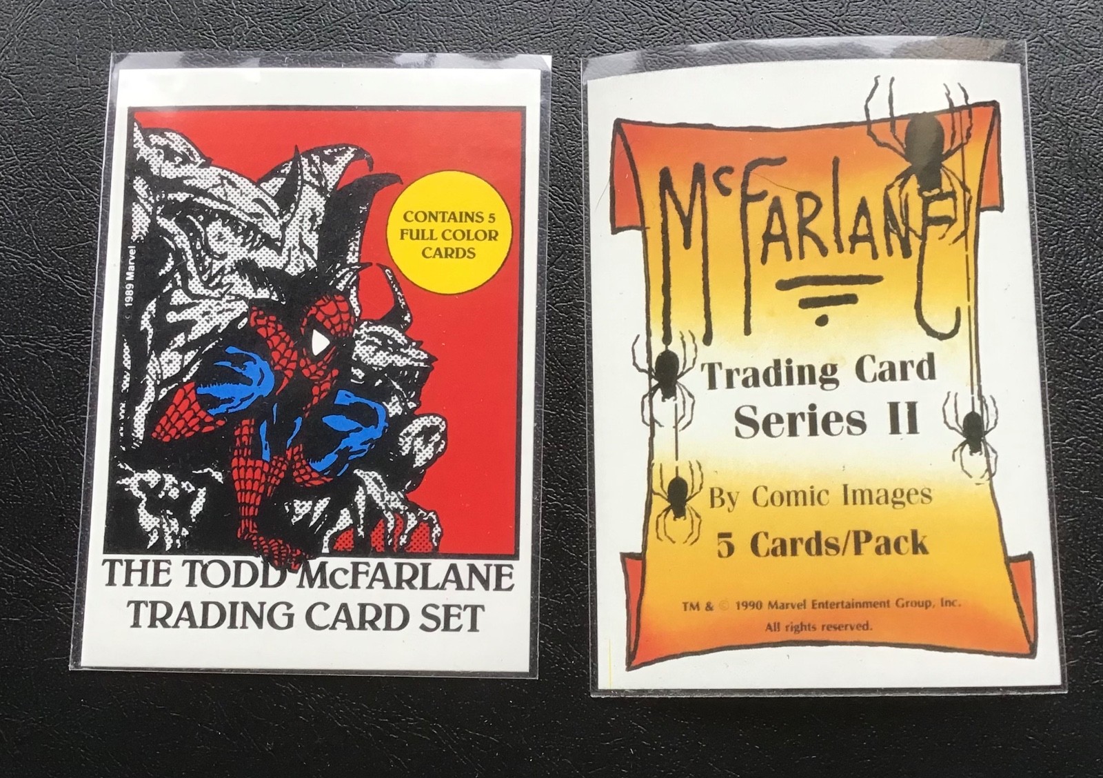 GET BOTH 1989 AND 1990 MARVEL TODD McFARLANE  HEADER CARDS