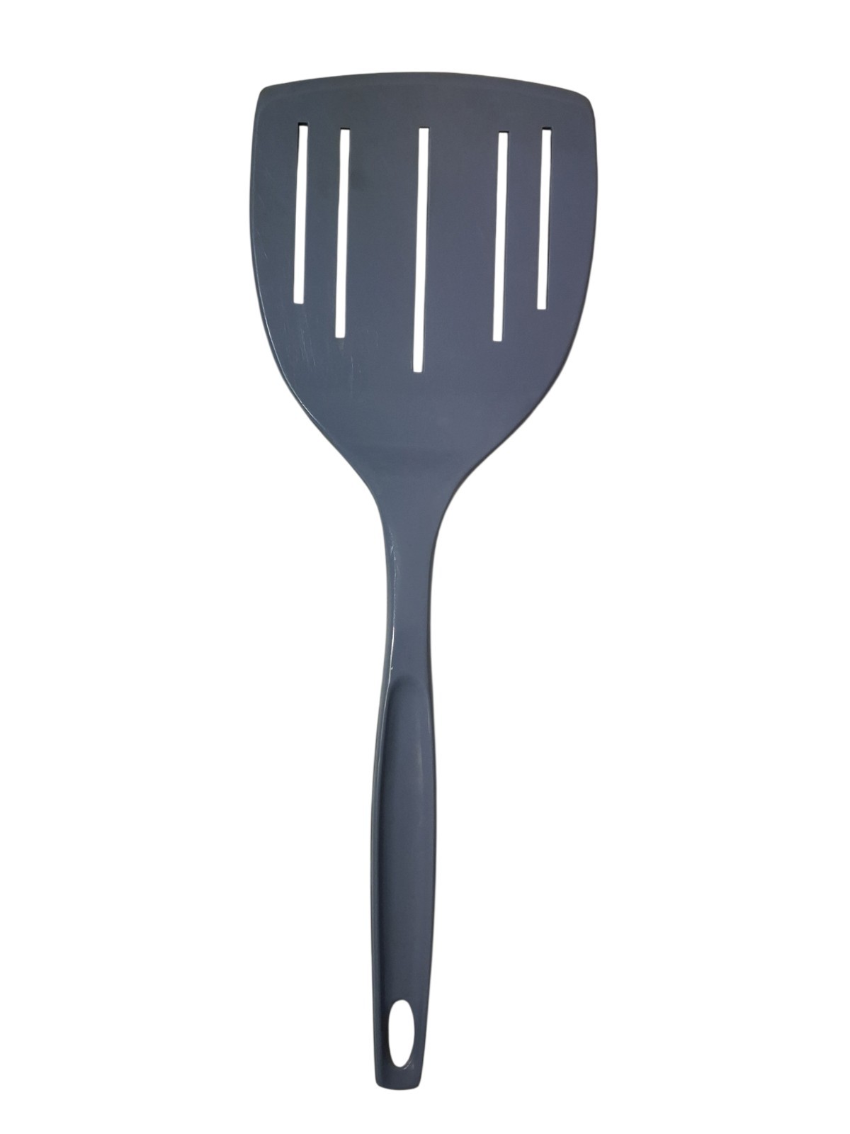 Vintage Hoan Wide 5 Slotted Country Blue Nylon Plastic Spatula 11
