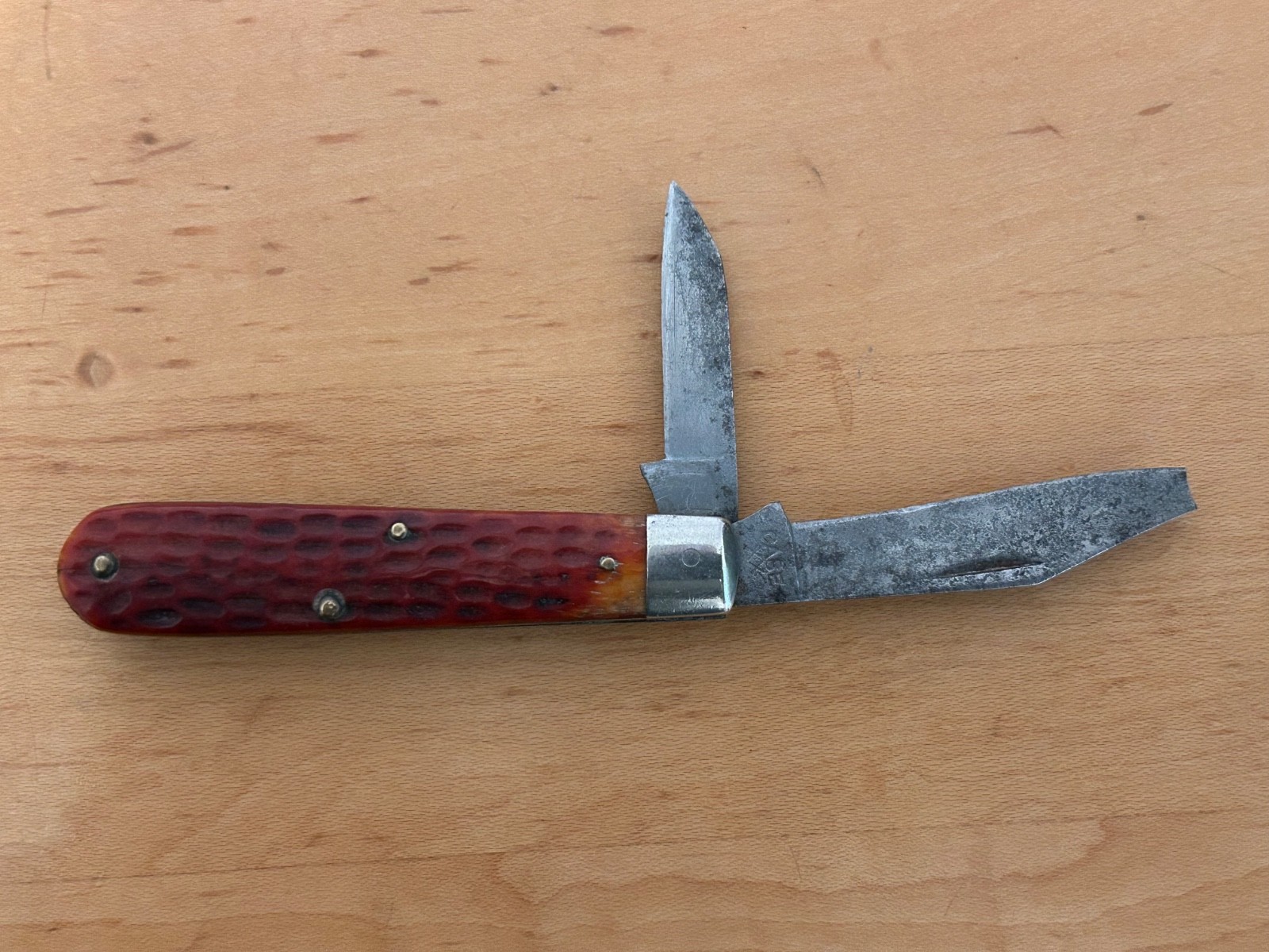 Vintage CASE XX 1940-1964 Red Bone 2 Blade Pocket Knife 6202 1/2