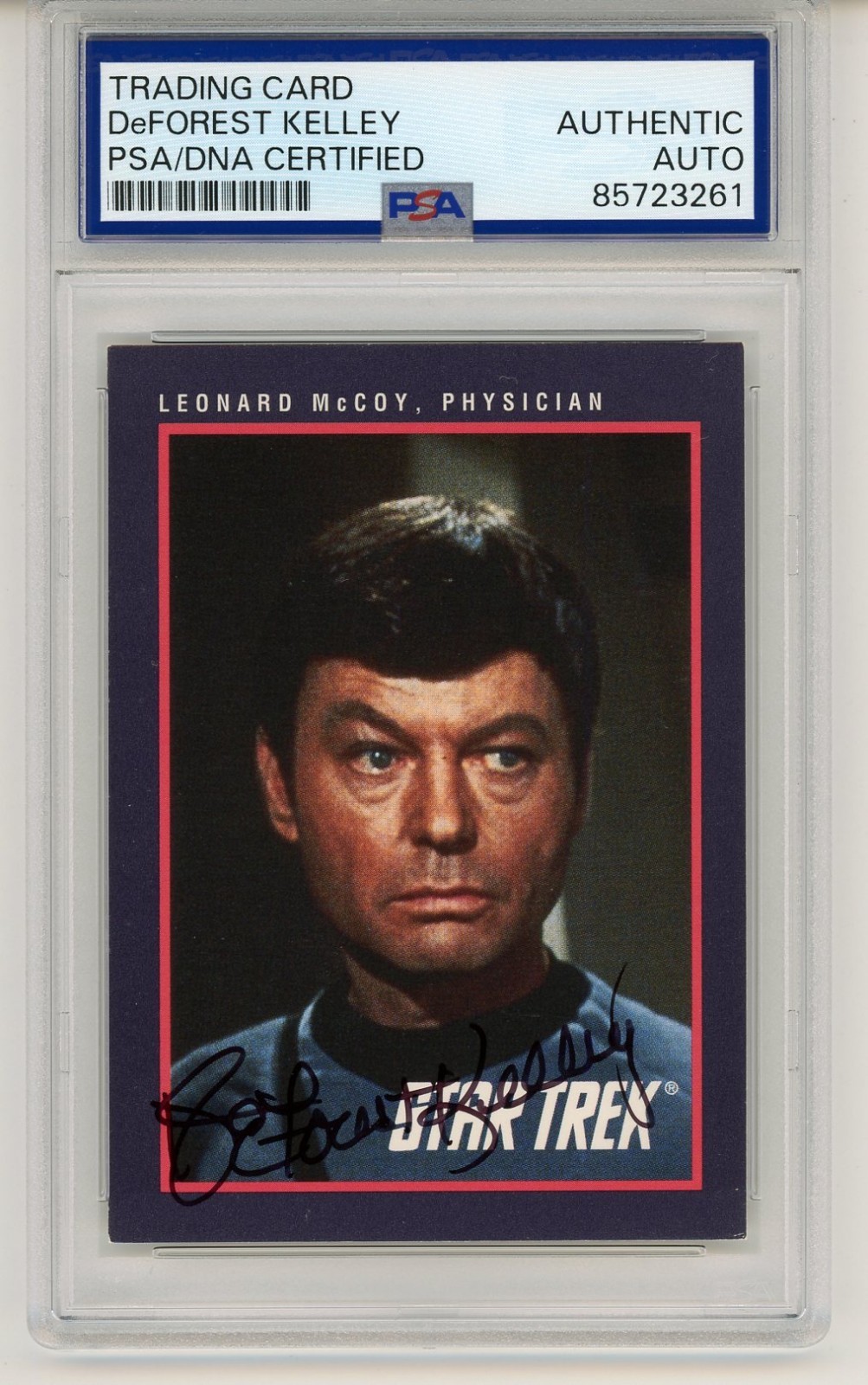 DeForest Kelley ~ Signed Autographed Star Trek 1991 Trading Card Auto ~ PSA DNA DeForest Kelley ~ Signed Autographed Star Trek 1991 Trading Card Auto ~ PSA DNA