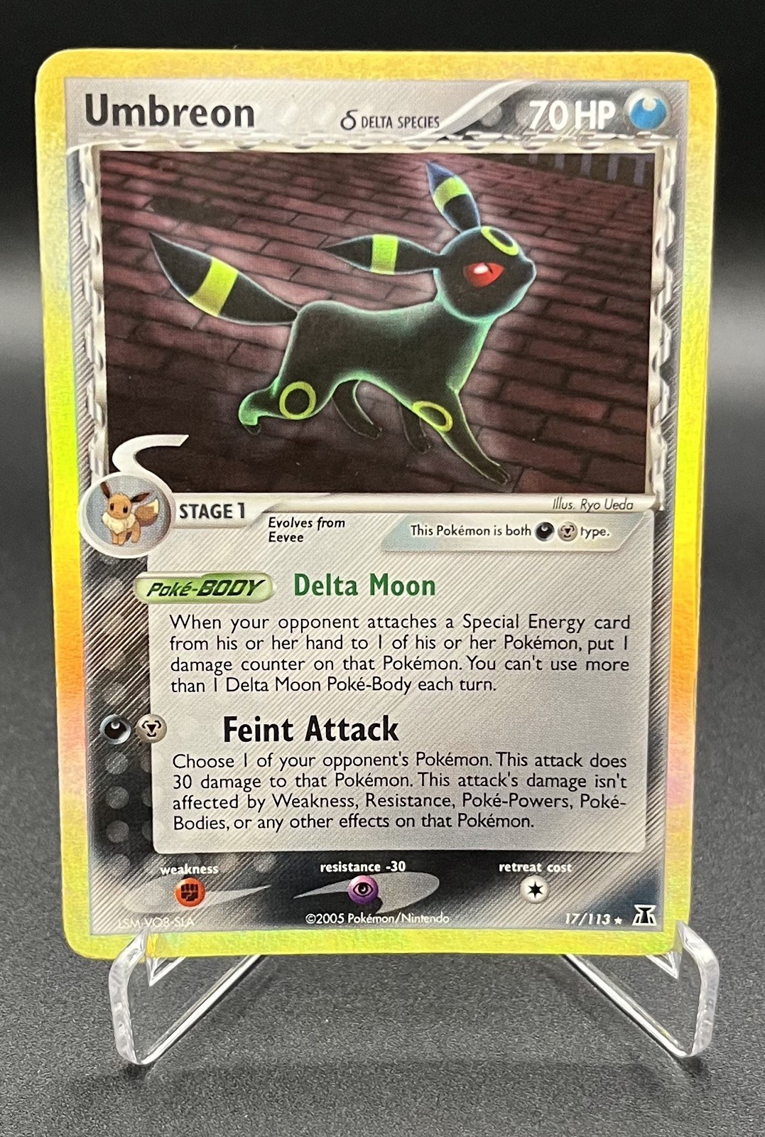 Pokémon Umbreon 17/113 - Holo Rare - EX Delta Species - 2005 - MP