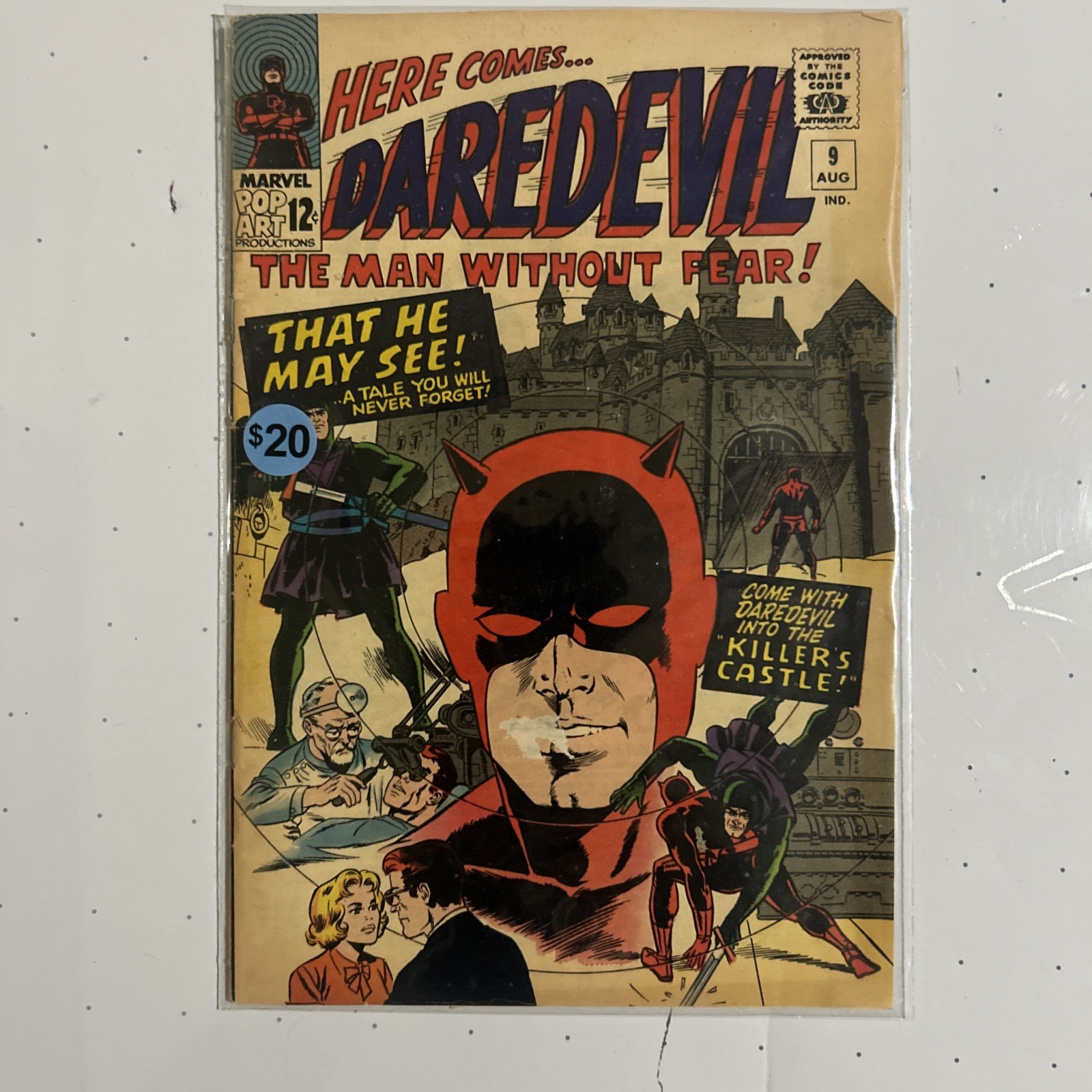 Marvel Daredevil #9 (1965) Stan Lee Wally Wood The Owl Silver Age