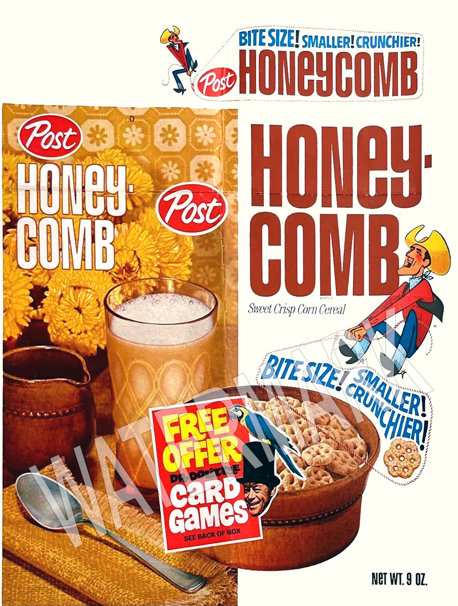 1960's Post HONEYCOMB cereal Dolittle High Quality Metal Fridge Magnet 3x4 7664