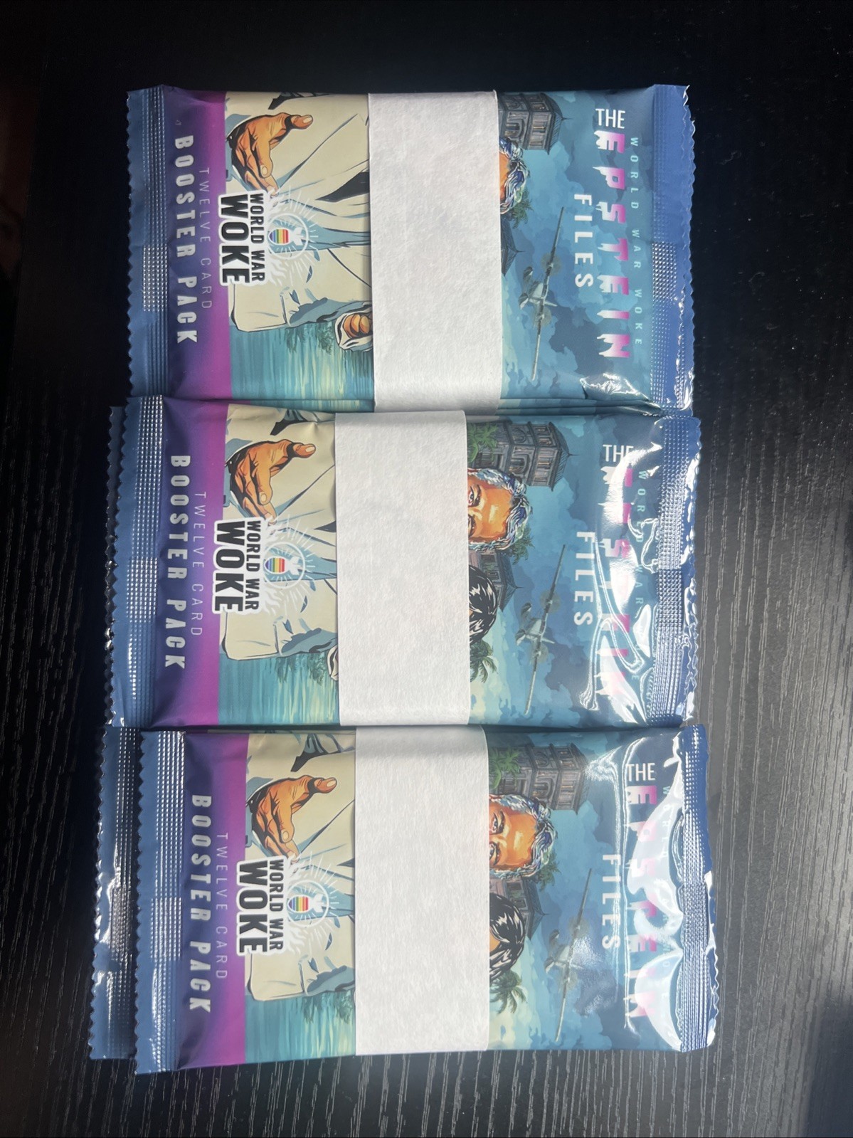 The EPSTEIN FILES Booster Packs Unopened, (World War Woke) 1st Printing - 23 LOT