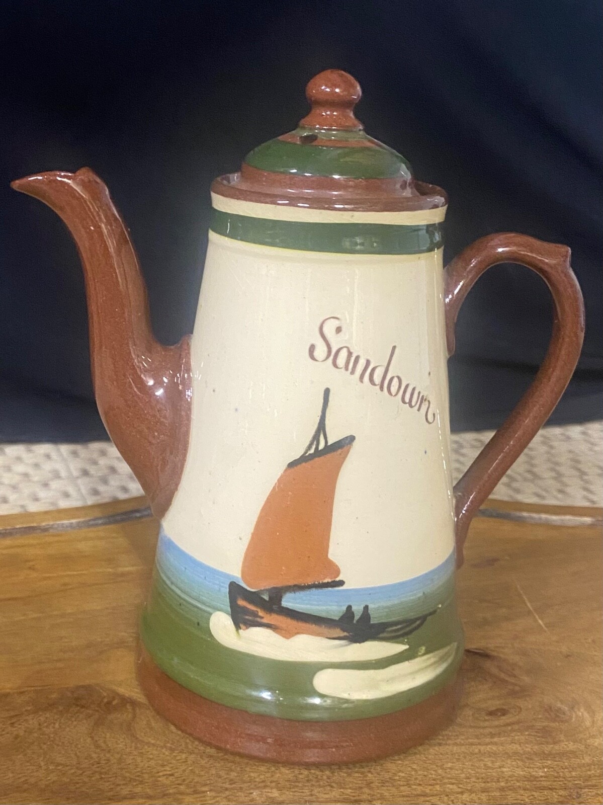 Vintage England Mottoware Coffee Sailboat guide folks be scarce take care ov me