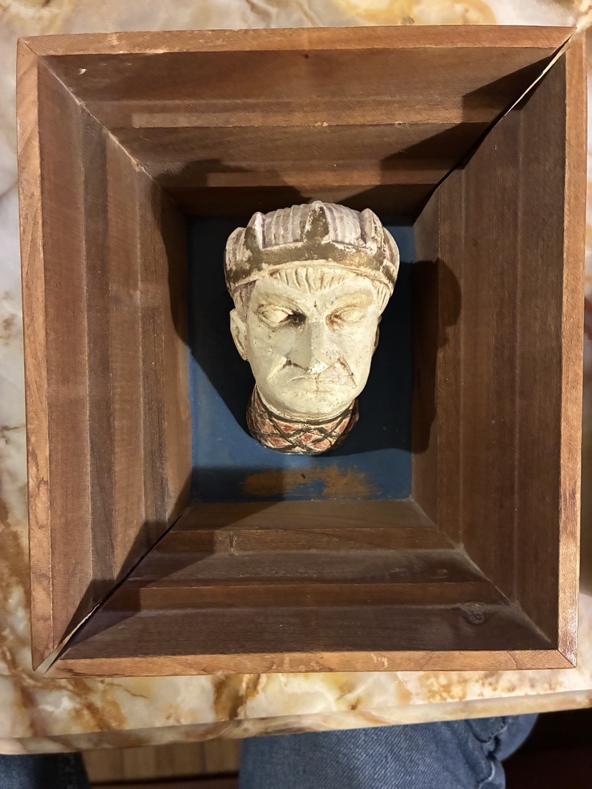 Vtg Cepelia Krakow Poland Wawel Head Glowy Wawelskie In Shadowbox