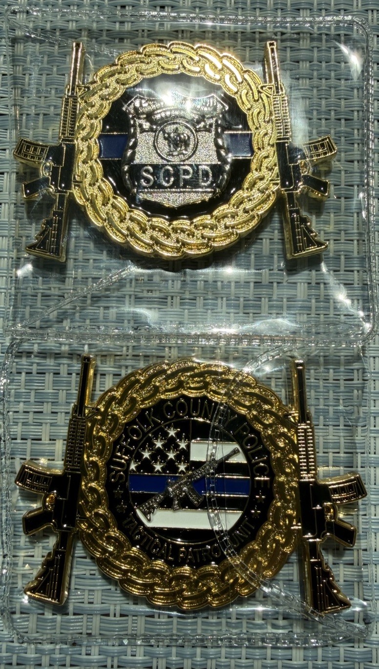 SUFFOLK COUNTY POLICE SCPD RANGE TACTICAL PATROL RIFLE CHALLENGE COIN NEW YORK