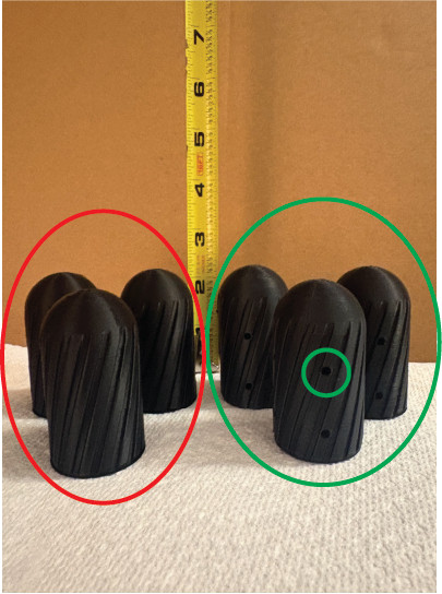 (6 Pack) 37mm Rifled Projectiles w/Holes wo/Hole for Smoke/Fused Comps 50mm tall