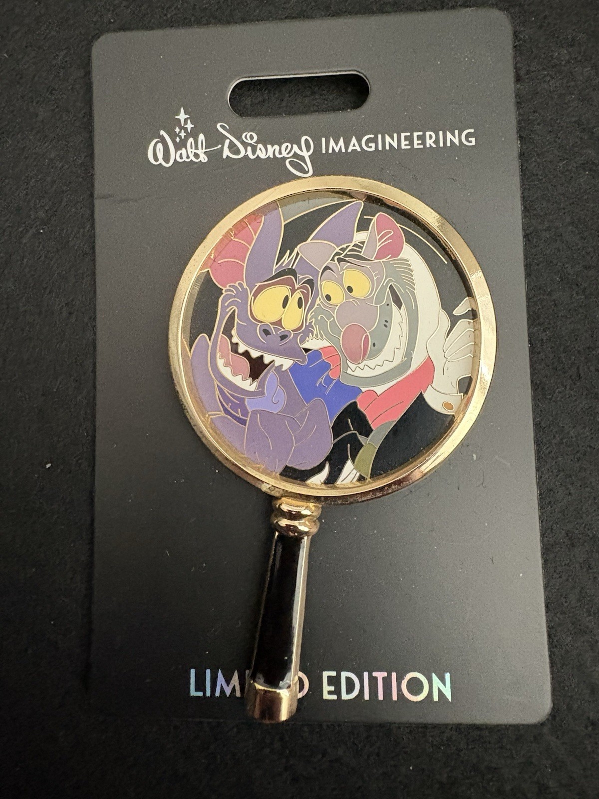 Disney WDI Ratigan & Fidget Magnifying Glass Great Mouse Detective LE 250 Pin