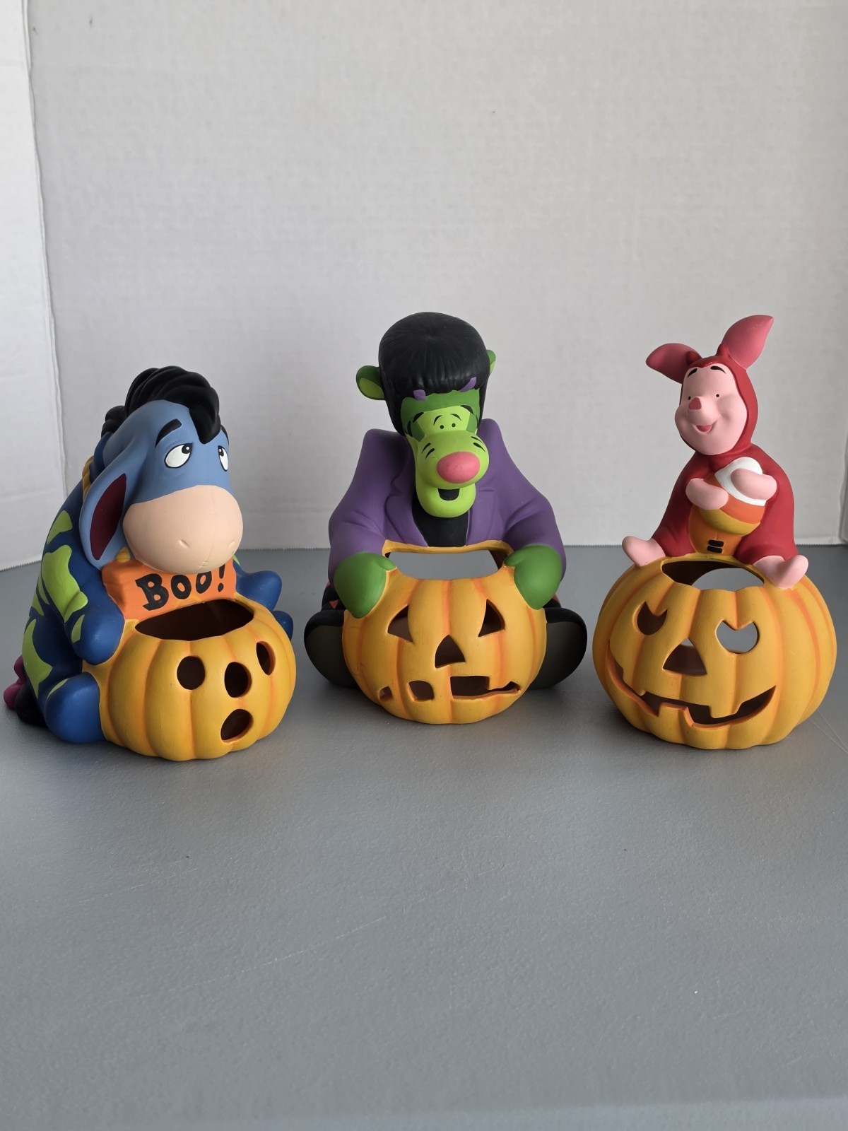 Vtg Disney Direct Halloween Candle Holder Set Tigger Piglet Eeyore RARE Luminary Vtg Disney Direct Halloween Candle Holder Set Tigger Piglet Eeyore RARE Luminary