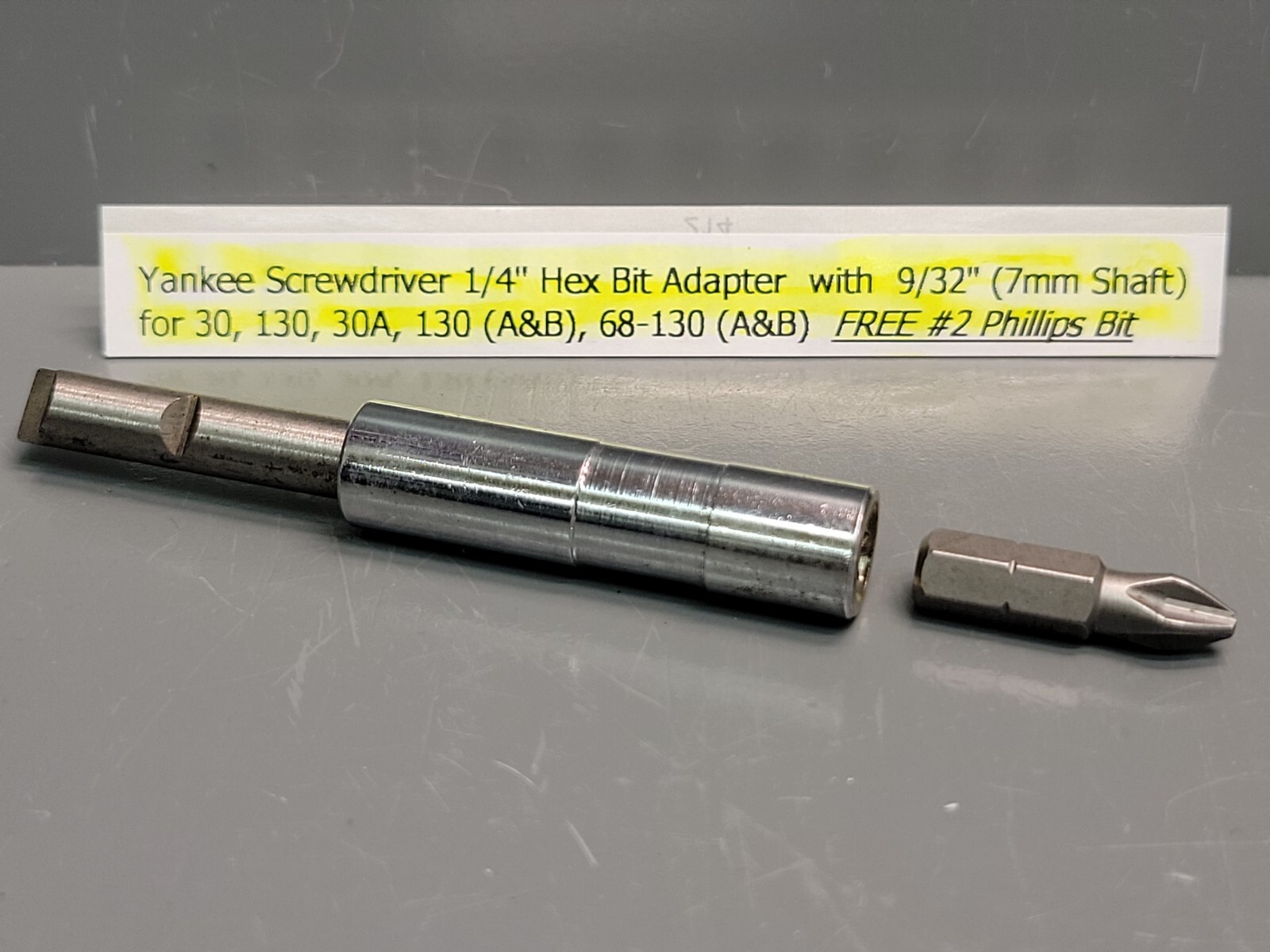 Hex Bit Adapter & No. 2 Phillips for Yankee Stanley North Bros 130 30 68-130 