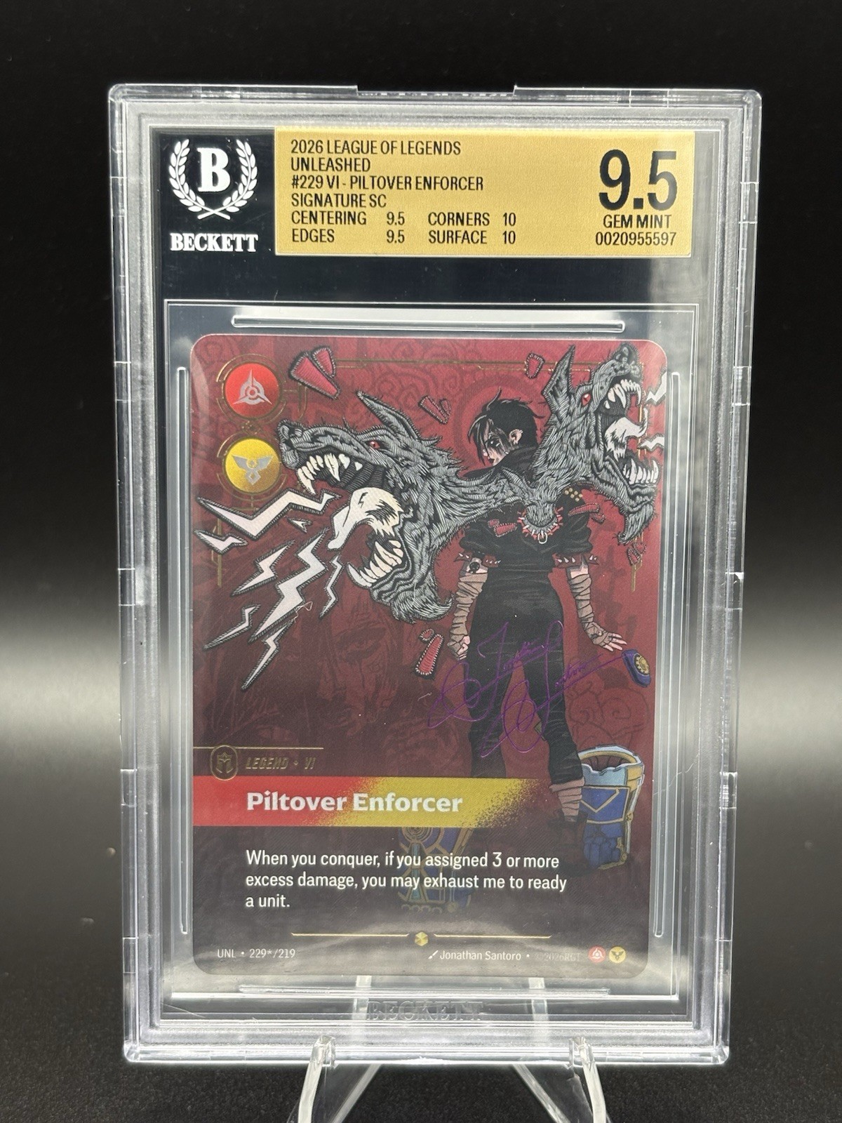 Vi - Piltover Enforcer Signature #229*/219 BGS 9.5 Gem Mint