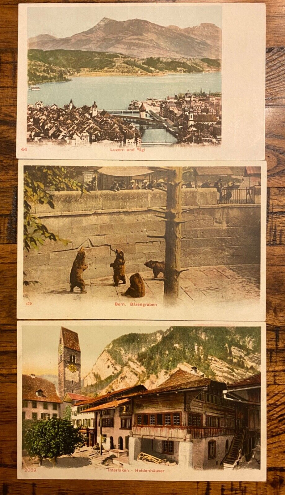 Vintage Postcards Early 1900s Bern Interlaken Lucerne Switzerland Lot of 3
