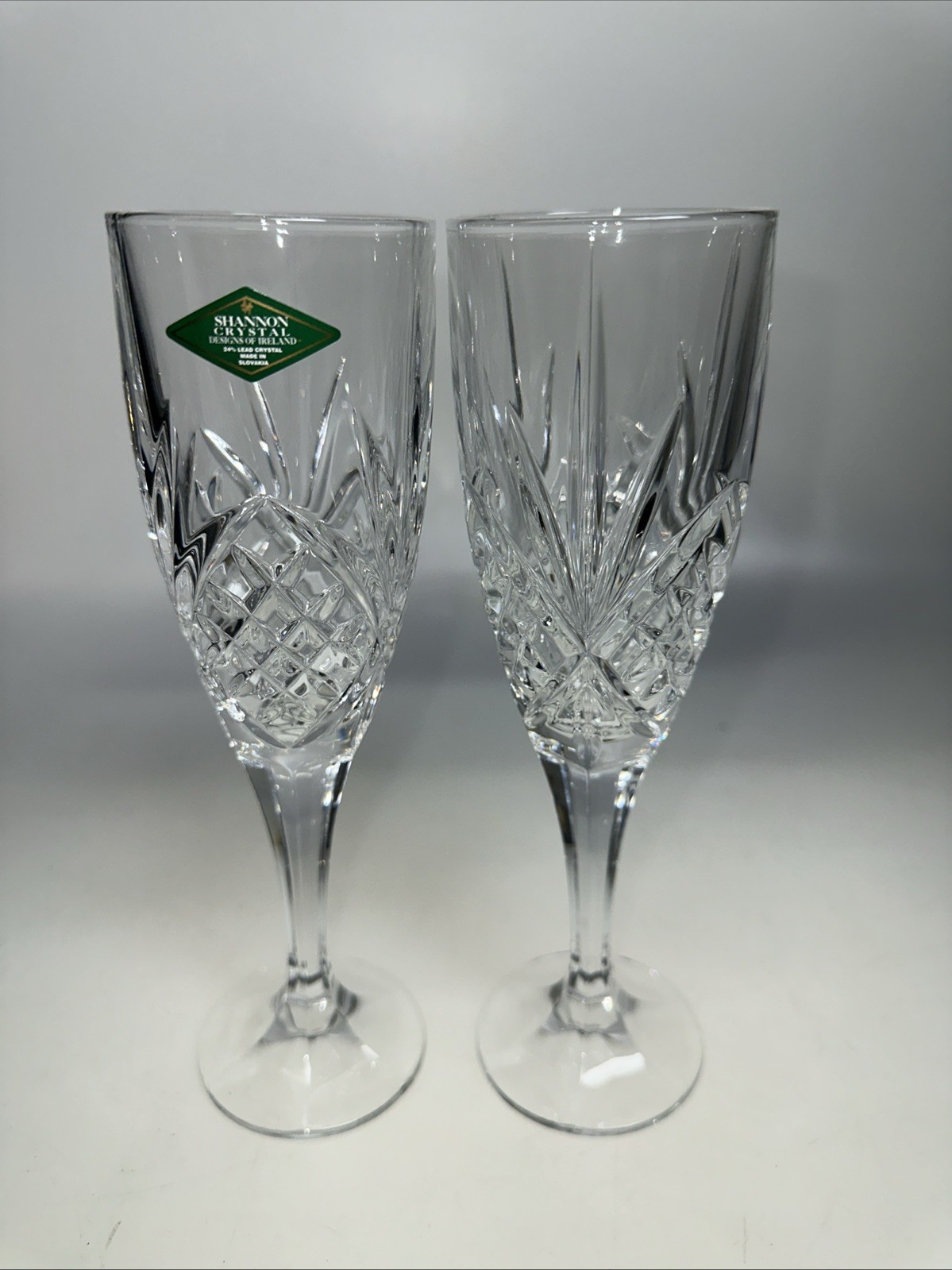 SET OF 2--Godinger Dublin Shannon Collection 8 5/8\
