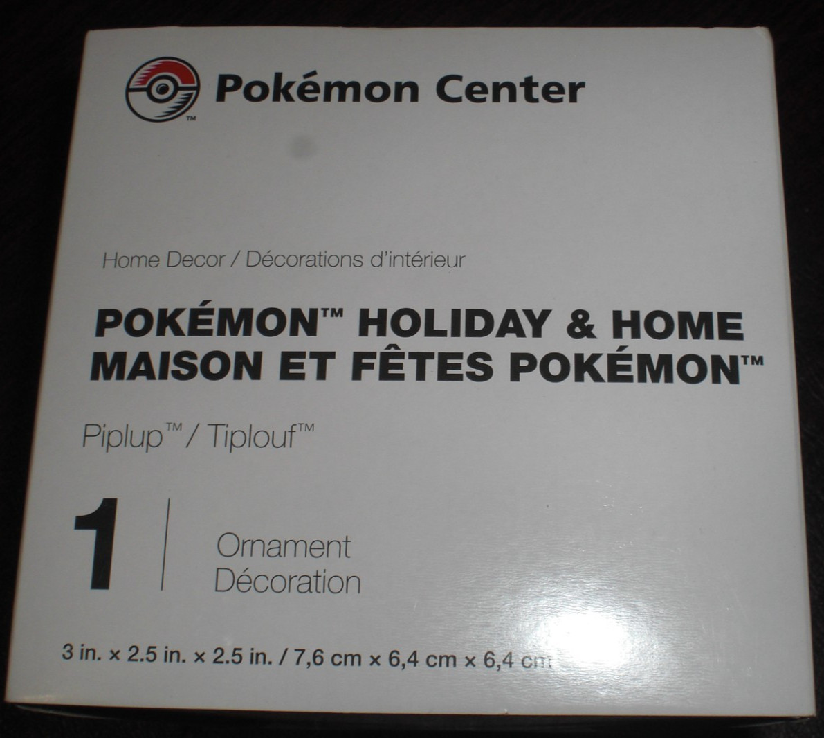 POKEMON CENTER PIPLUP HOLIDAY & HOME ORNAMENT #1 PIPLUP NIB & LIMITED EDITION