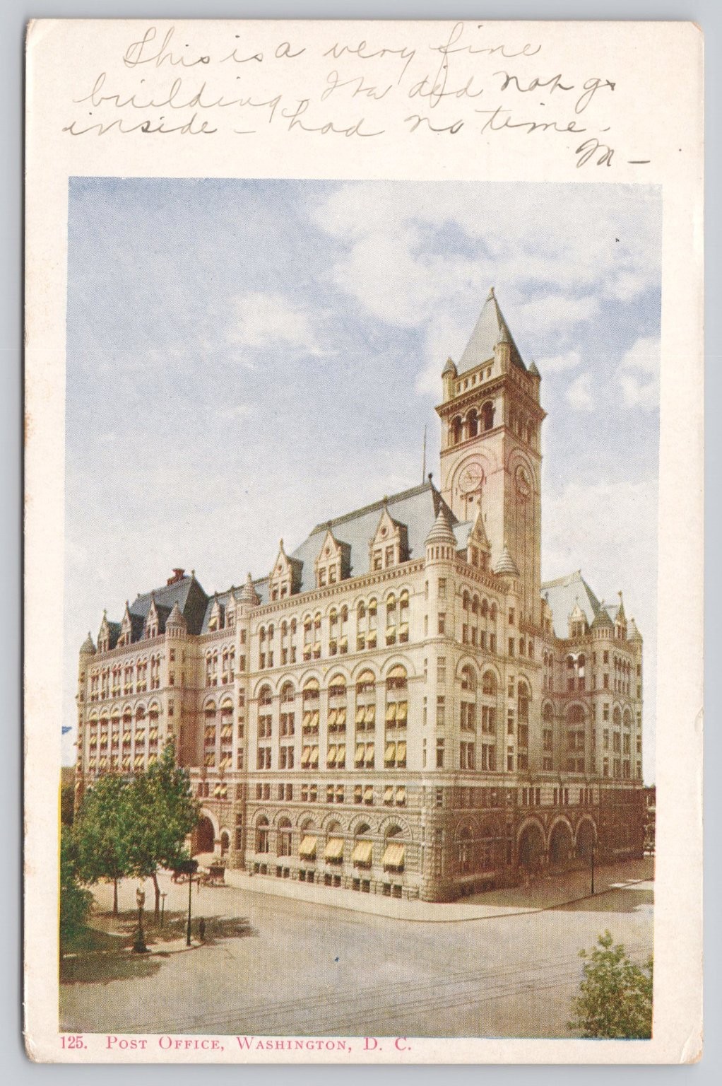 Old Post Office Washington D.C. Early 1900s Foster & Reynolds Postcard