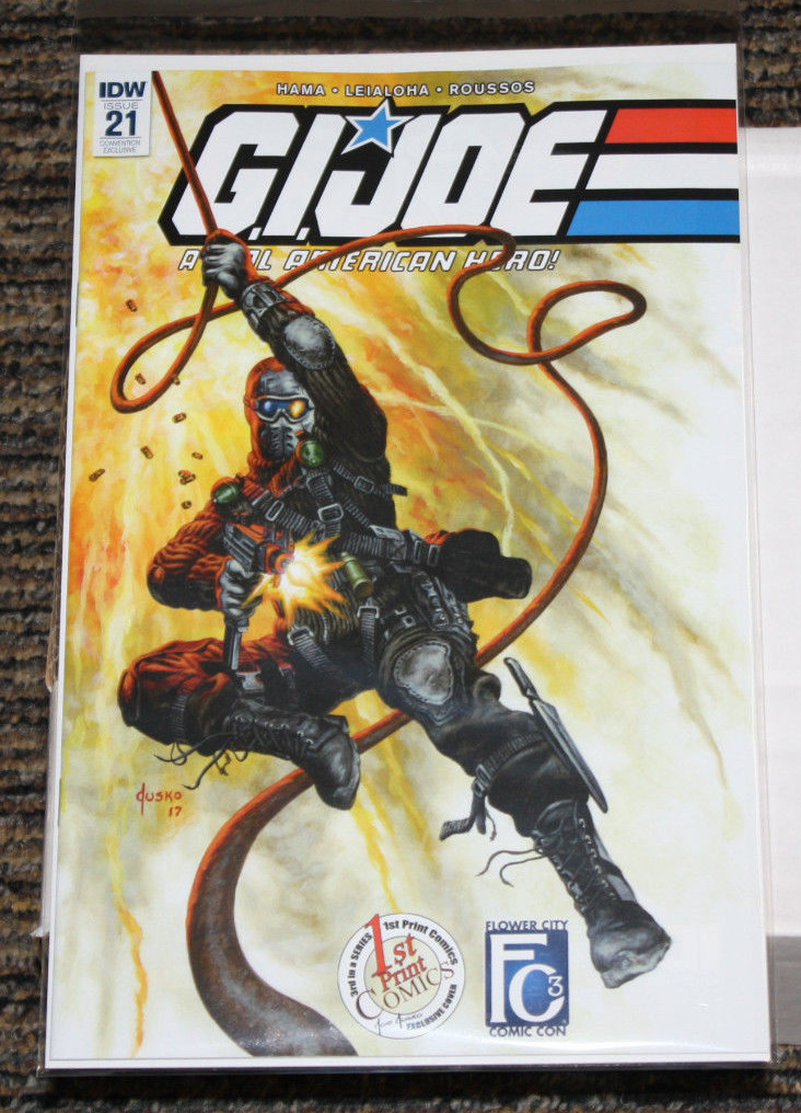 GI Joe #21  1st Print Comics / FC3 2017 Exclusive Reprint Jusko Snake Eyes Cover