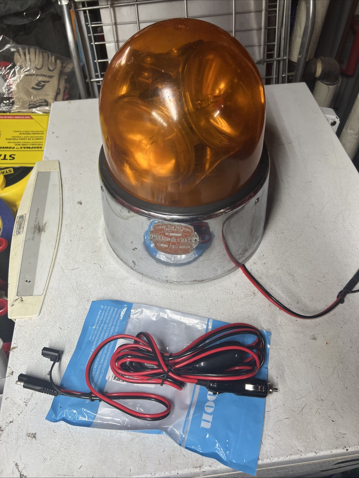 1960s Federal Beacon Ray Model 17 Refurbished Working Perfectly Amber Video 🔥🔥