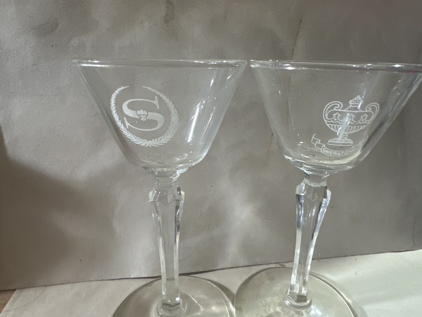 Vintage Sheraton Cocktail Glasses (2) – For Drinks That Whisper Expense Account