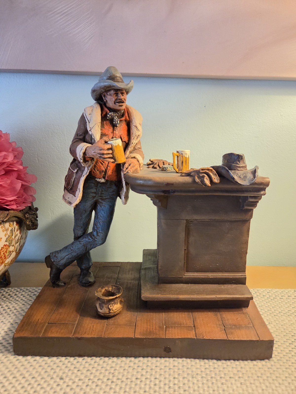 Michael Garmin 1969 Vintage Cowboy Bust Signed 15 Michael Garmin 1969 Vintage Cowboy Bust Signed 15