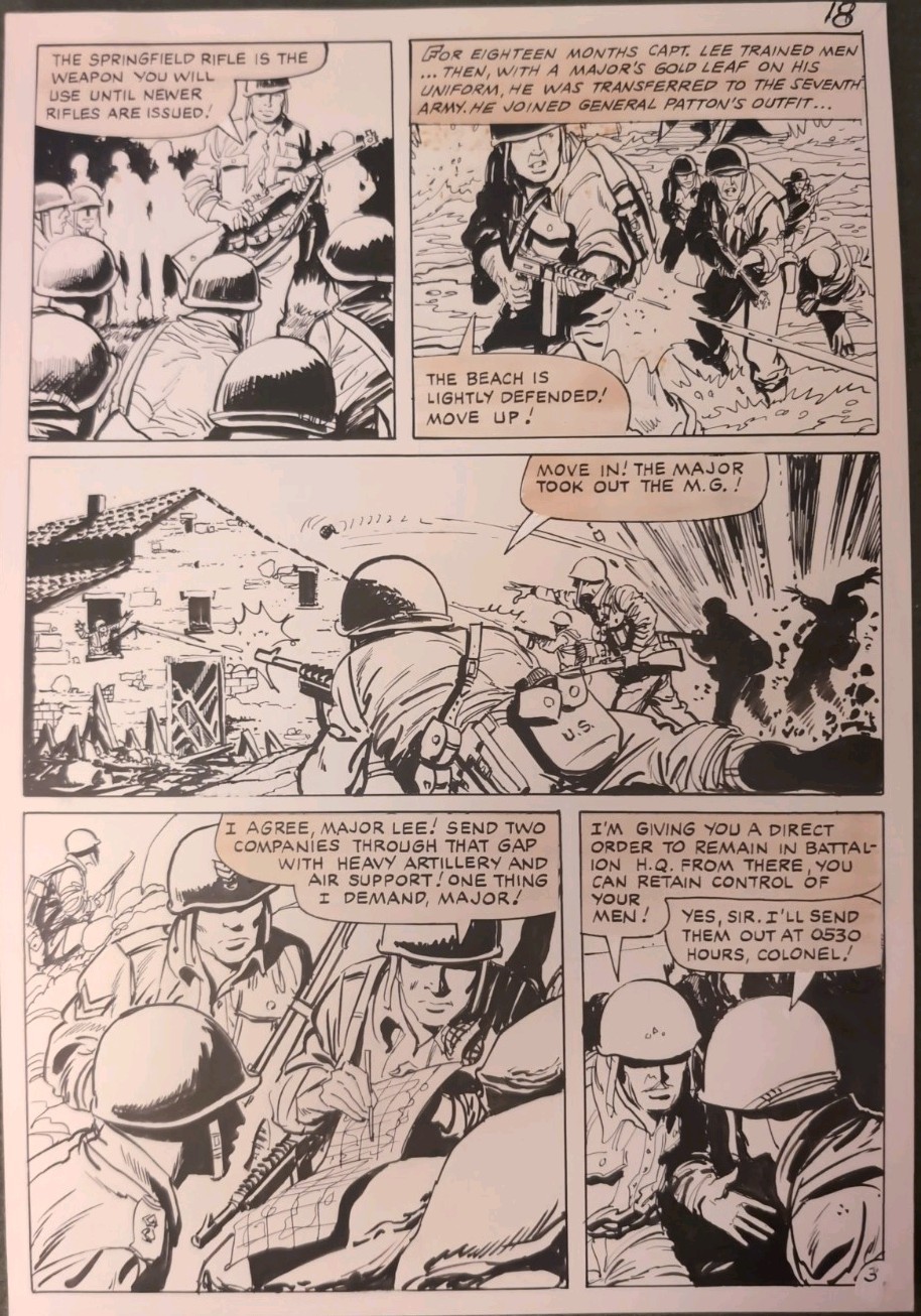 Charlton Artist Fightin' Army #127 Story Page 3 Original Art (Charlton, 1976)