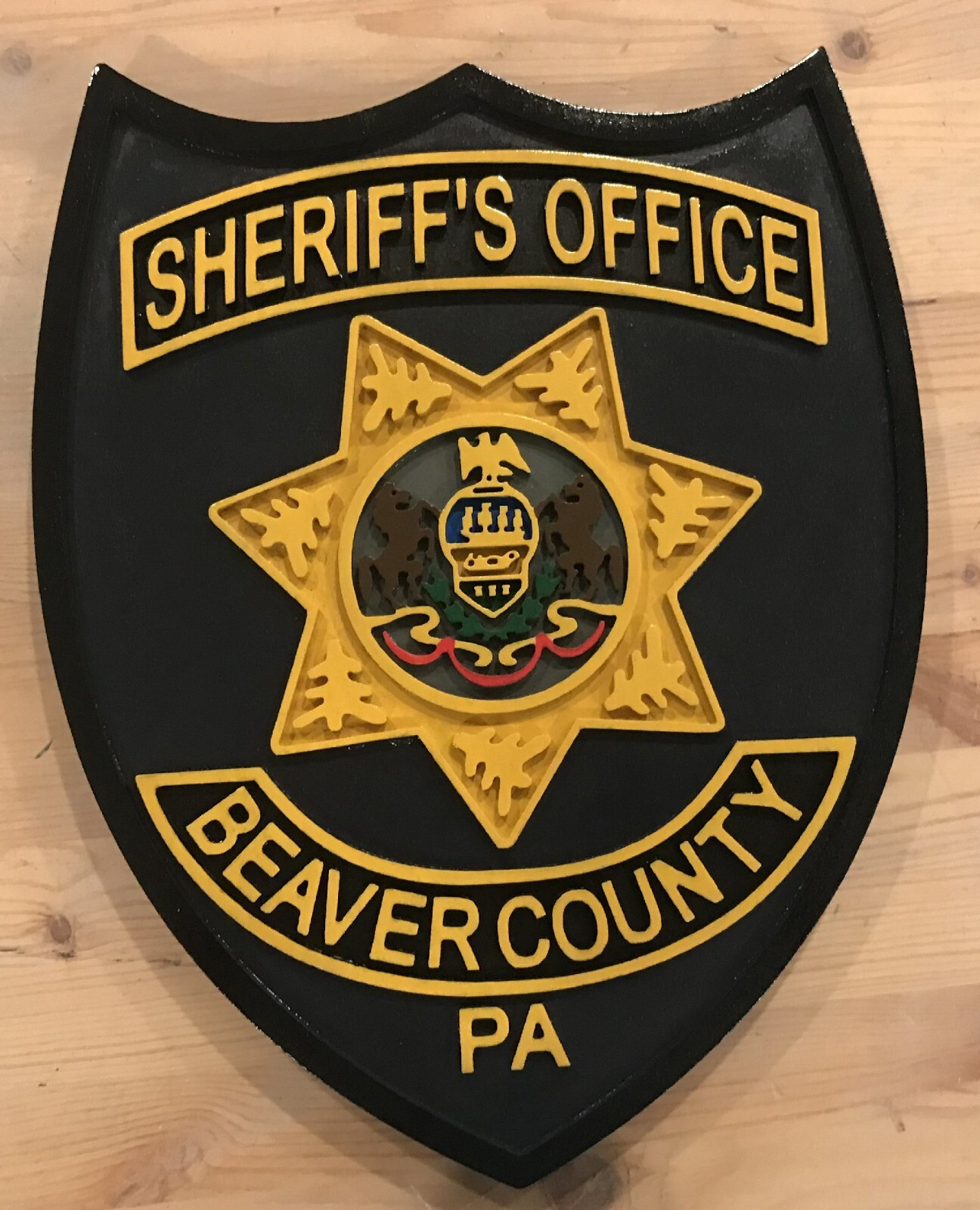 Police Beaver County 3D routed Patch Plaque Sign Custom