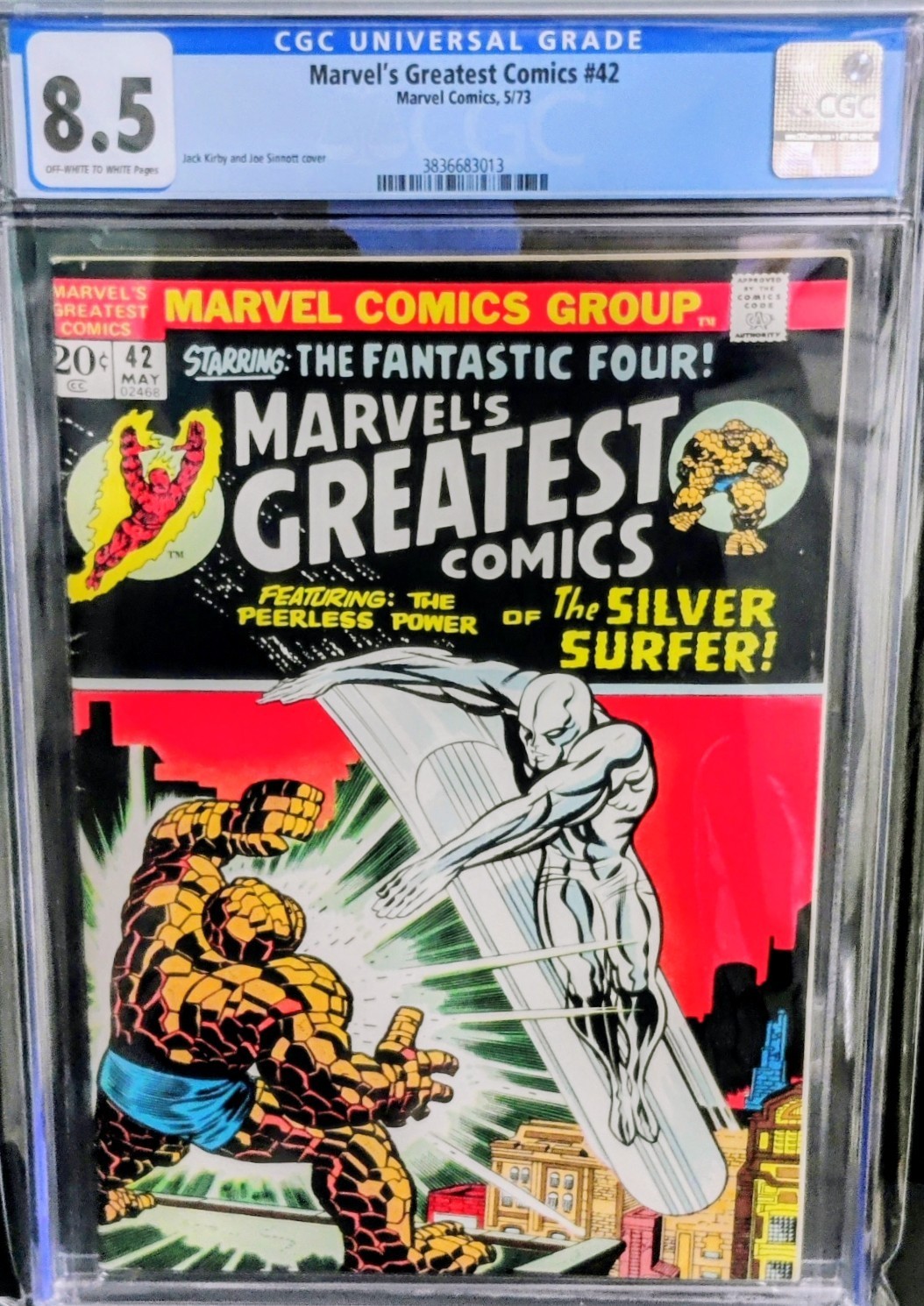 Vintage Marvel Comics - 1973 CGC 8.5 Marvel\'s Greatest Comics #42 Silver Surfer Vintage Marvel Comics - 1973 CGC 8.5 Marvel\'s Greatest Comics #42 Silver Surfer