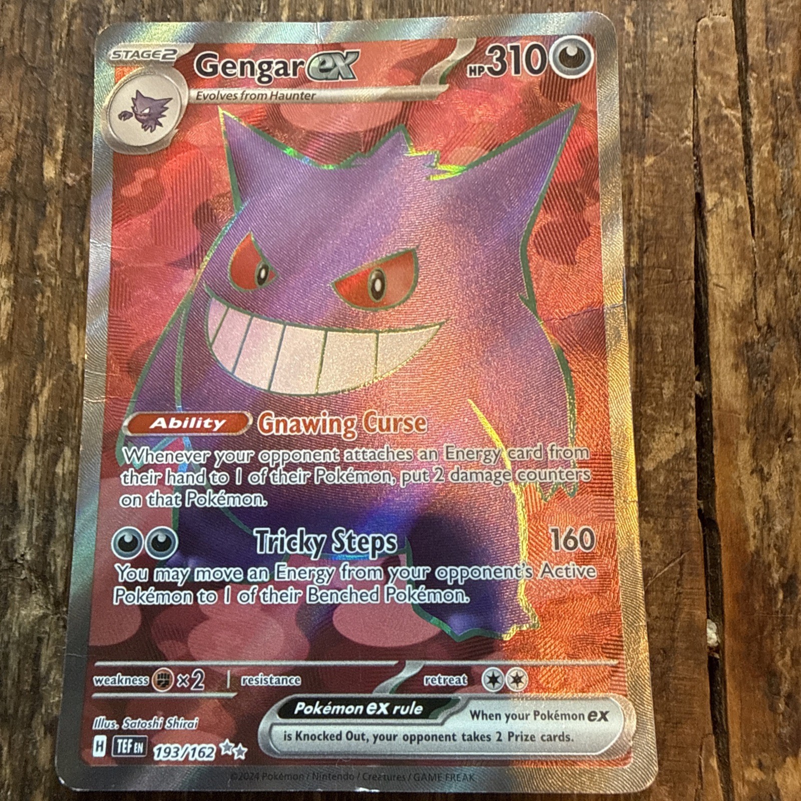 Pokémon TCG Gengar ex 193/162 SV05 Temporal Forces Ultra Rare Full Art Pokémon TCG Gengar ex 193/162 SV05 Temporal Forces Ultra Rare Full Art