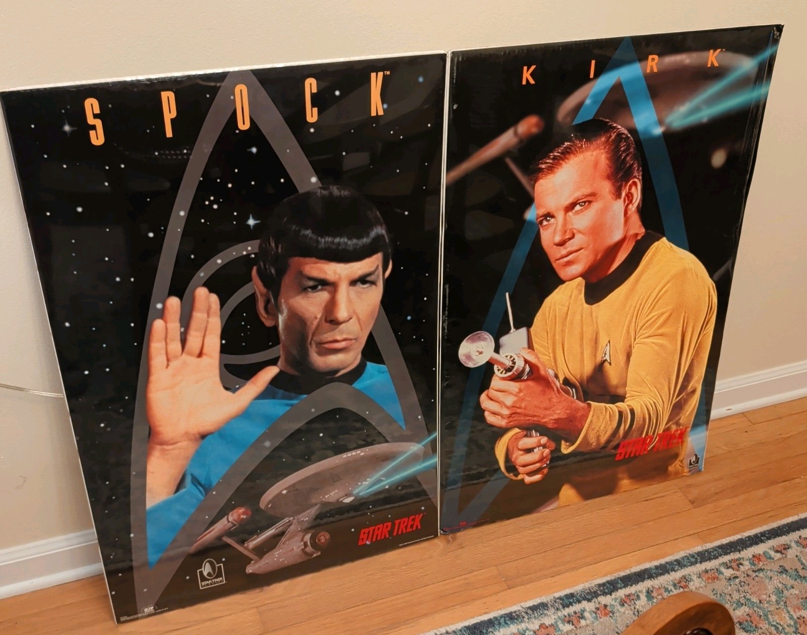 Vintage 1996 Star Trek Spock Poster  and Captain Kirk Poster