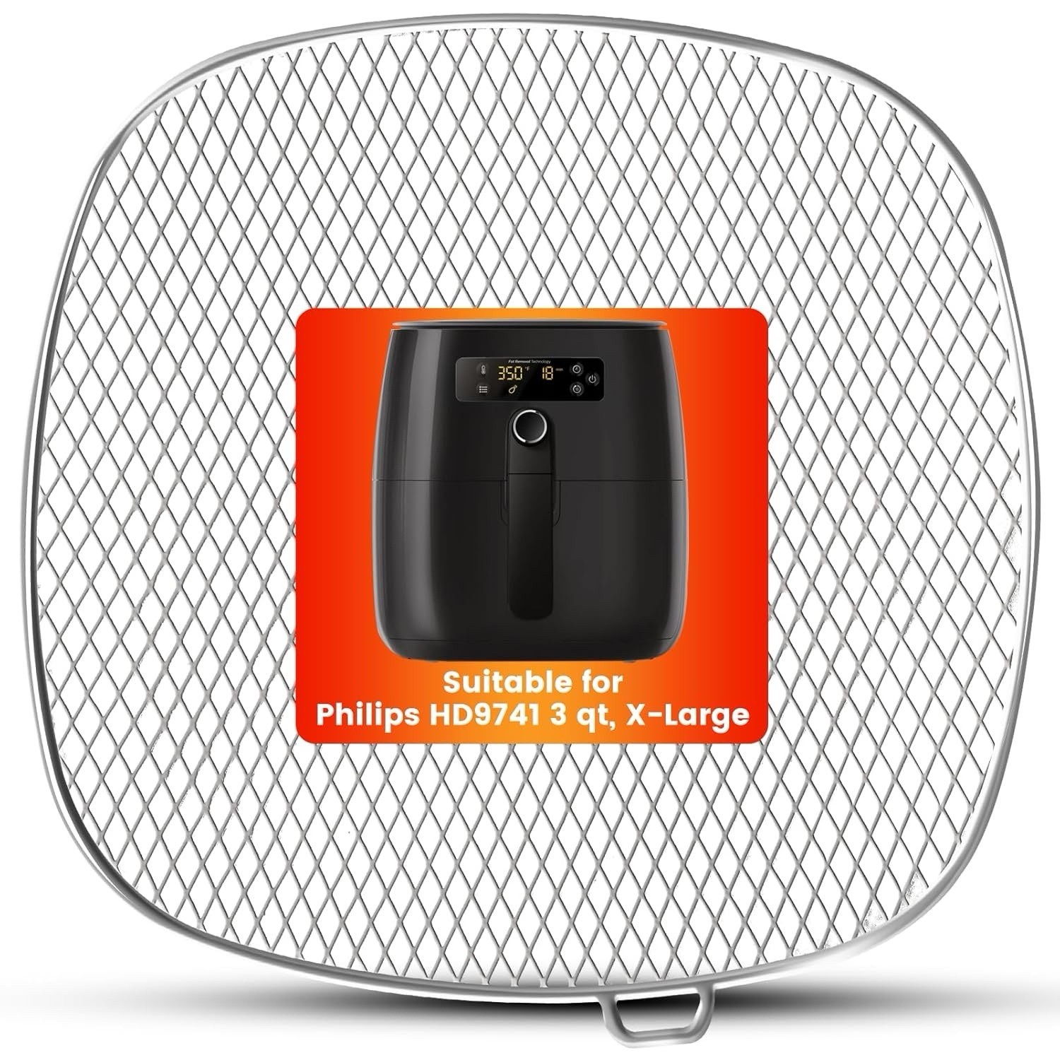 2PCS Air Fryer Accessories for Philips 7.2” Square Drip Pan 3QT HD9721 9741 9656 2PCS Air Fryer Accessories for Philips 7.2” Square Drip Pan 3QT HD9721 9741 9656