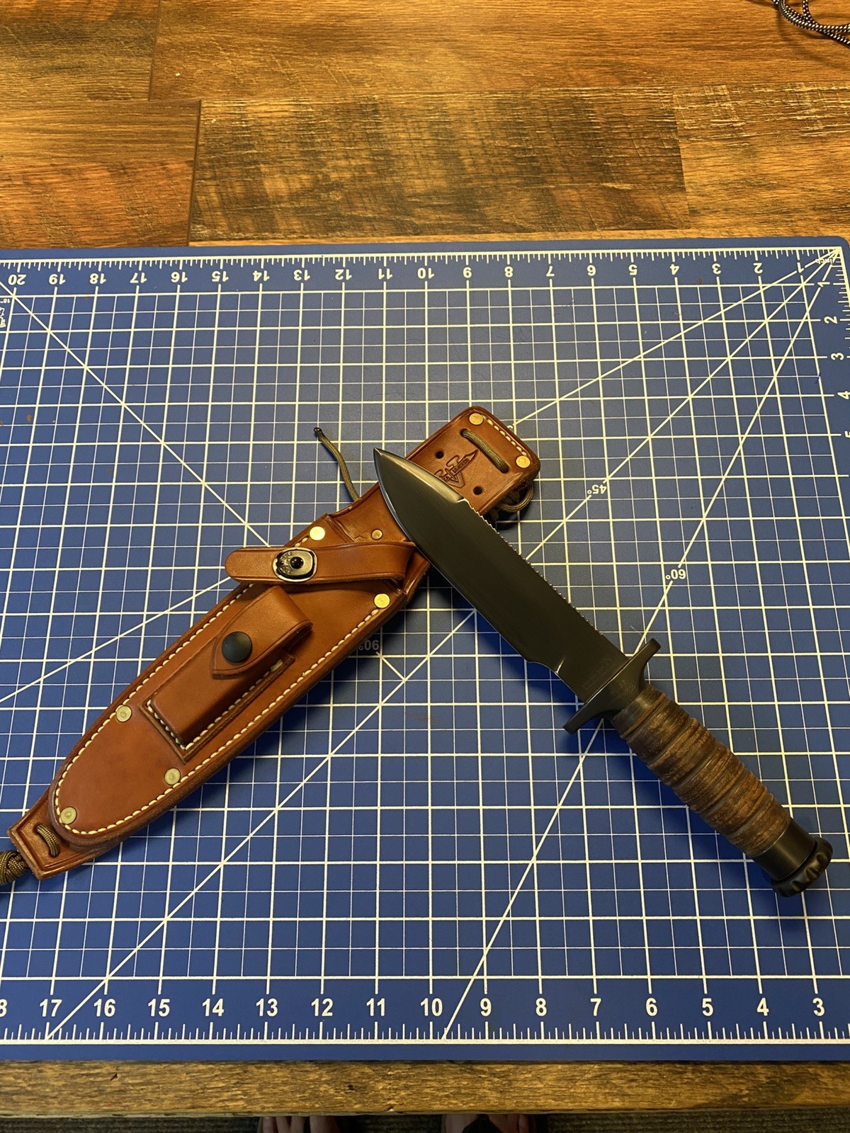 1970s Garcia Survival Knife – Duracoat Blade w/ Premium Peloza Lift-Dot Sheath