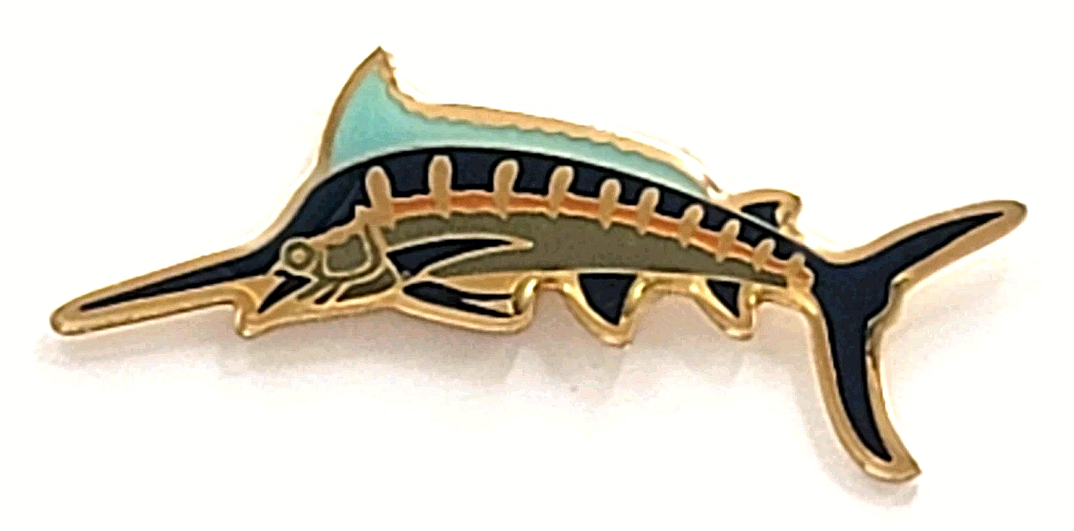 Marlin Fish Sailfish Billfish Enamel Pin Deep Saltwater Fishing Ocean Fisherman