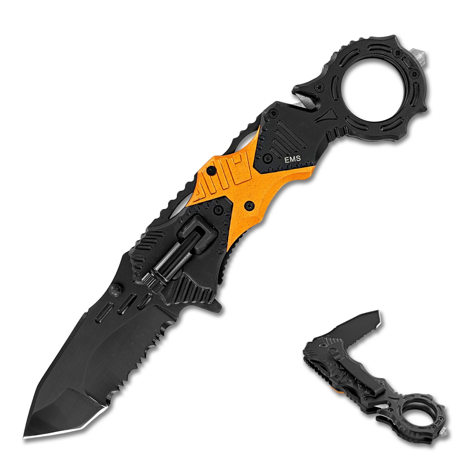 Floodlight EMS Rescue Tactical Emergency Pocket Knife - Rescue Blade -Multi-Tool