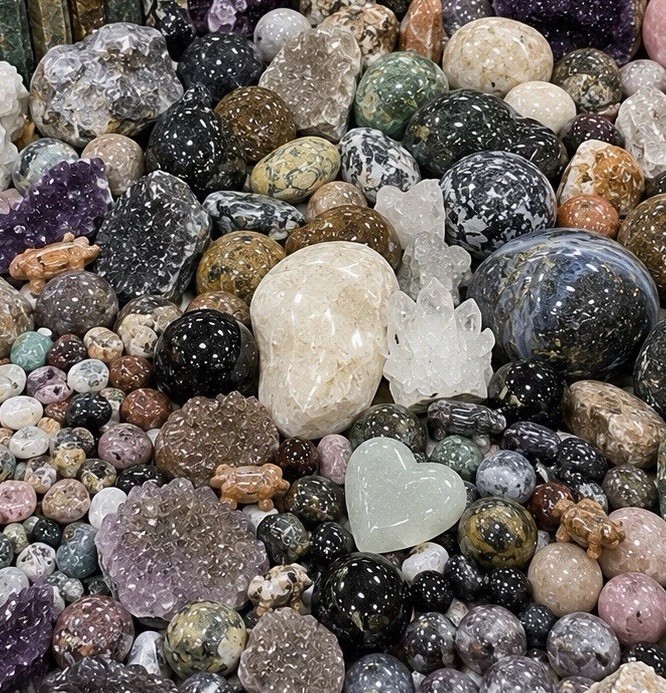 100 lb Mixed Crystals Wholesale Bulk Lot Polished Rough Stones Large Small