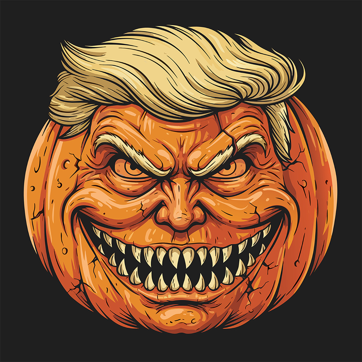 TWO Trump Halloween Stickers 4x4\