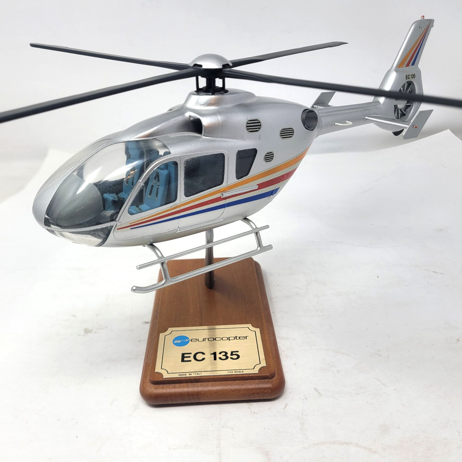 Rare Luciano Piazzai Eurocopter EC 135 Airbus H135 Desk Top 1/32 Scale Model