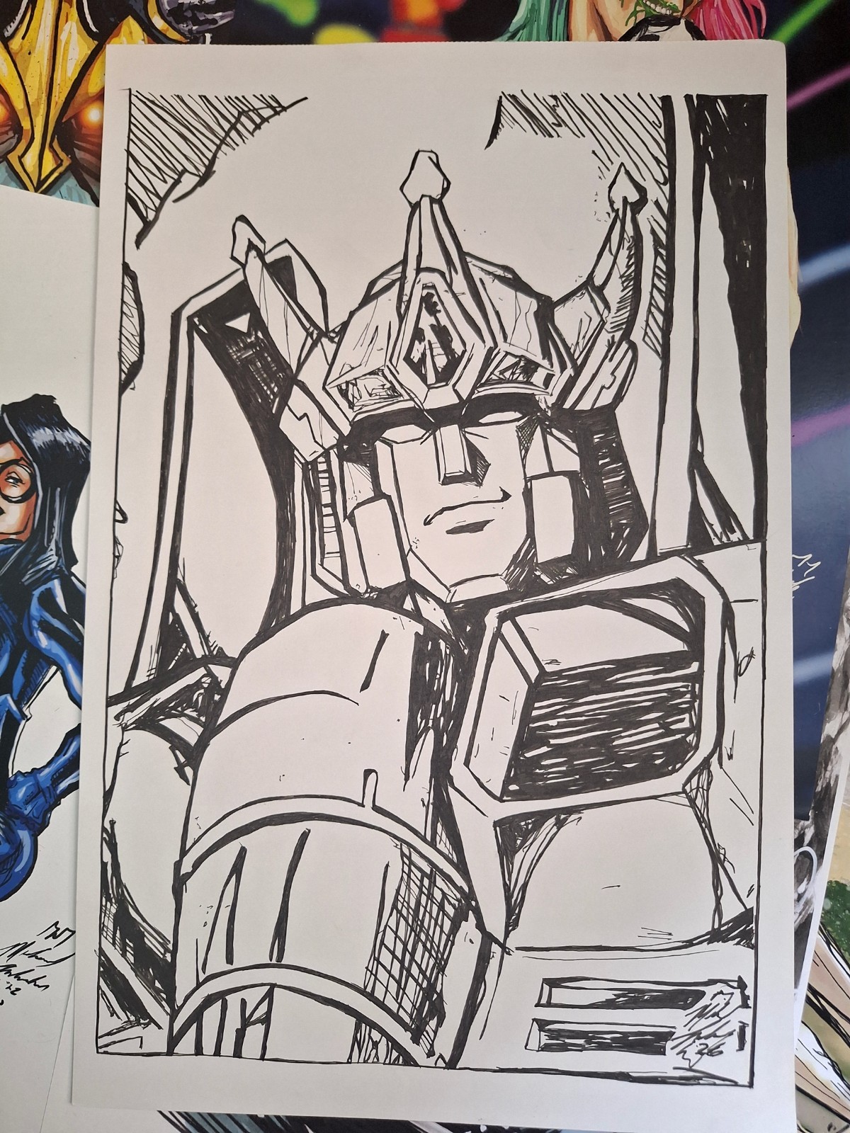 Star Scream 11x17 Original Inked Art Signed by Michael Fulcher Star Scream 11x17 Original Inked Art Signed by Michael Fulcher