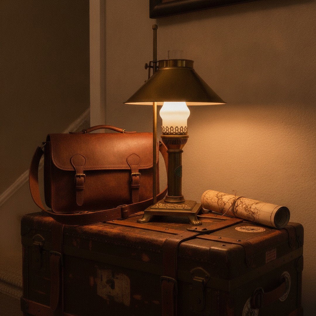 Vintage 1960s Brass Table Lamp 20\