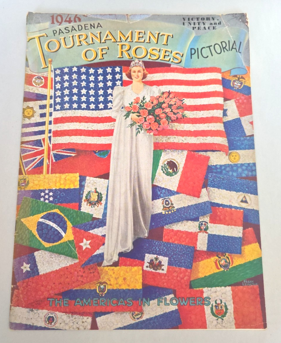 1946 Pasadena New Years Day Tournament of Roses Parade Pictorial Souvenir Book