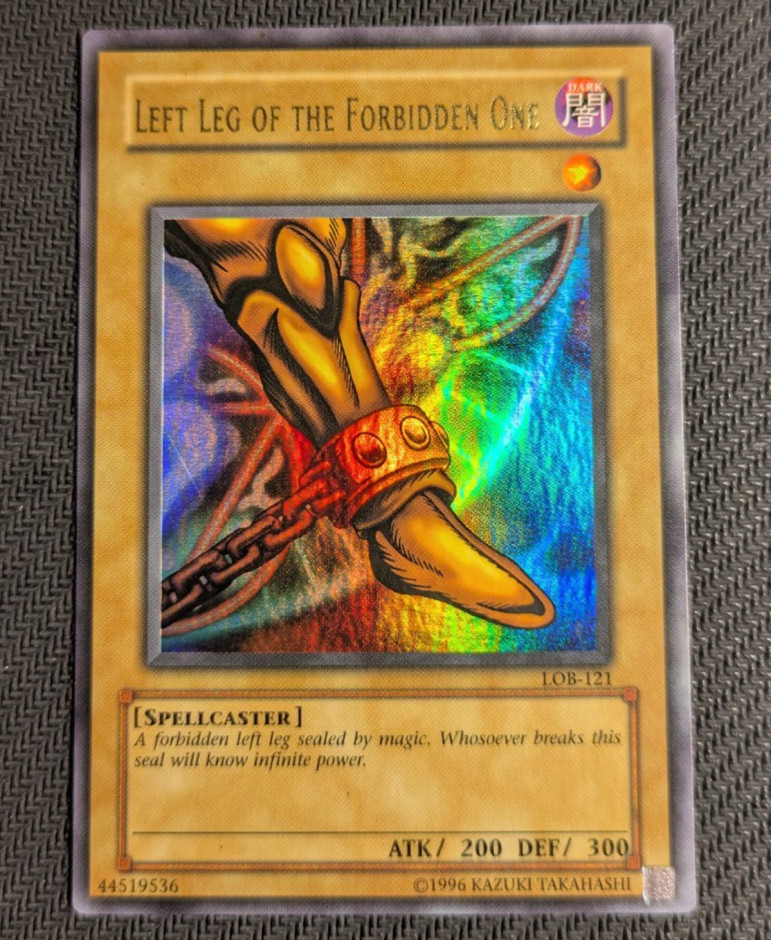 Yugioh Left Leg of the Forbidden One LOB-121 Ultra Rare WAVY