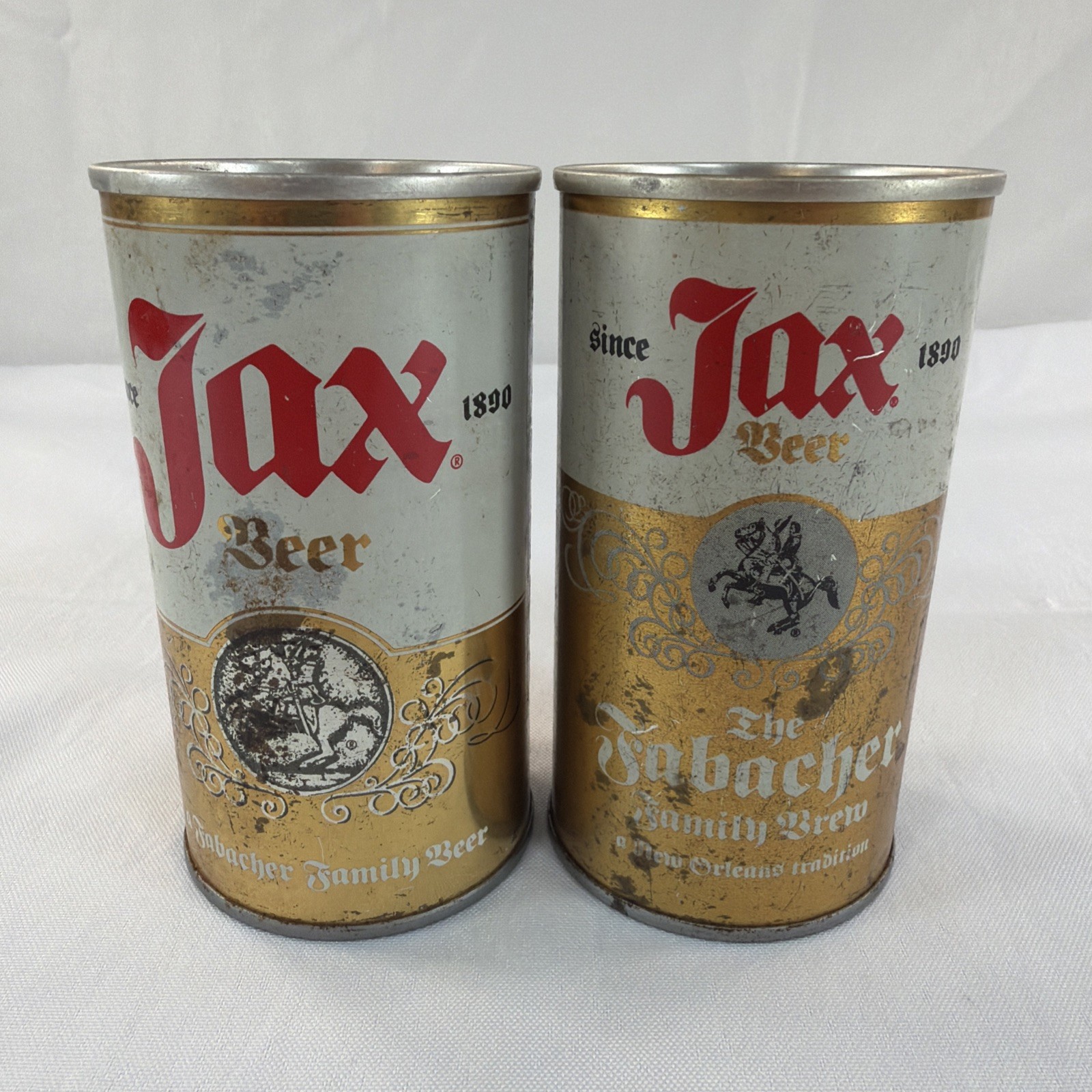 Vintage Jax Beer Cans Lot of 2 Jackson Brewing New Orleans LA 12oz
