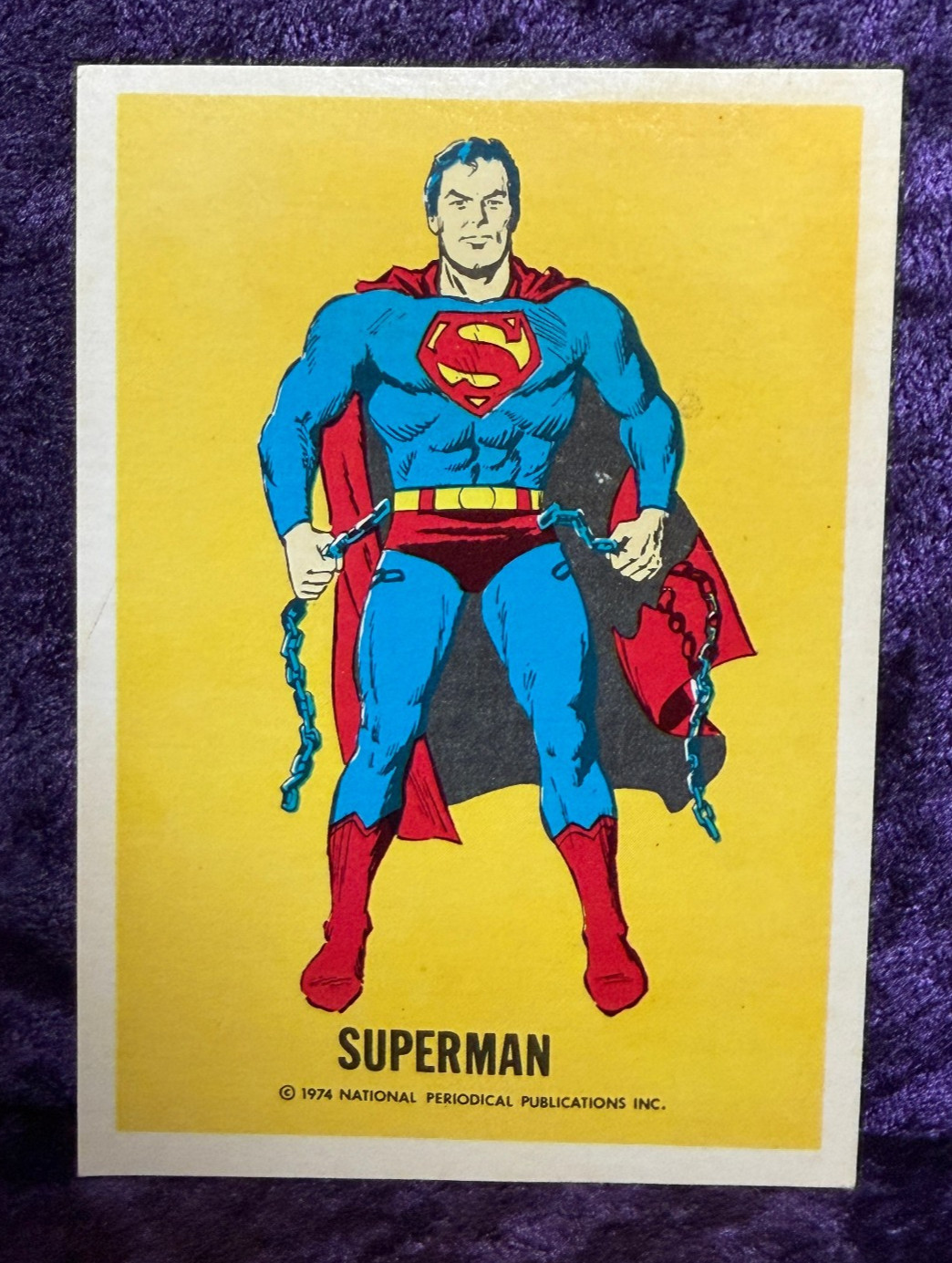 1974 Wonder Bread DC Comics SUPERMAN Trading Card National Periodical Vintage