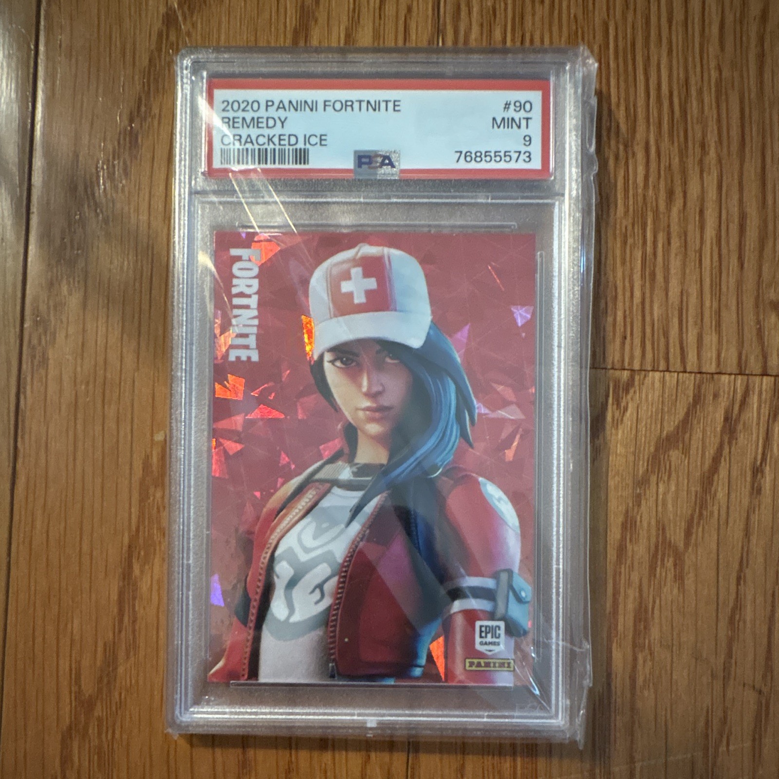 Panini 2020 Fortnite Remedy #90 Cracked Ice PSA 9