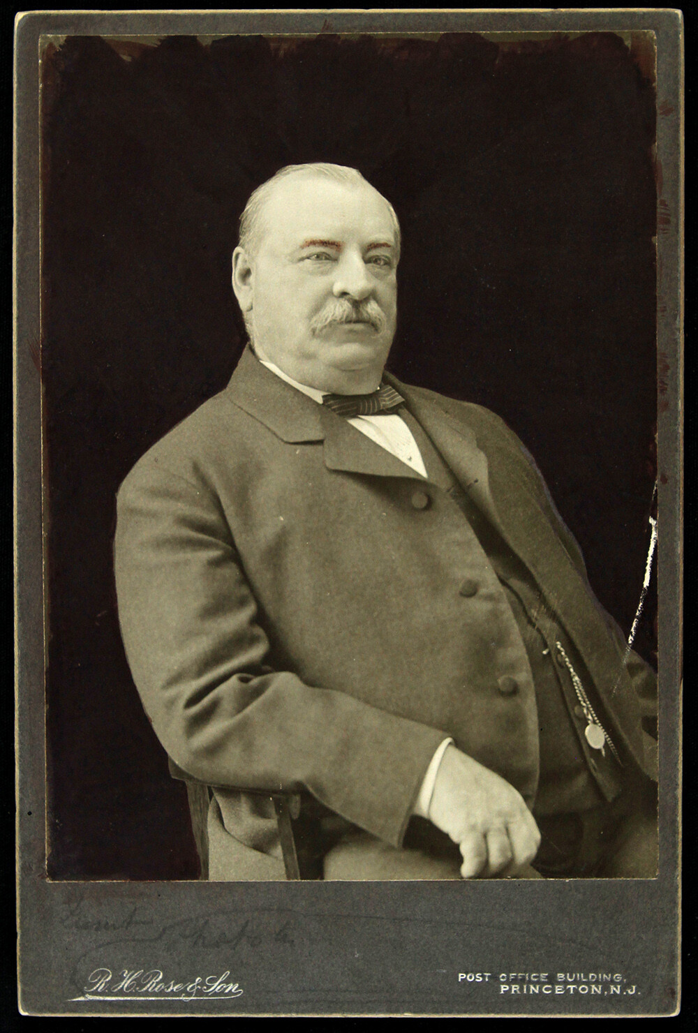 1880s-1890s Grover Cleveland 22nd & 24th U.S. President Cabinet Photo on Mount 