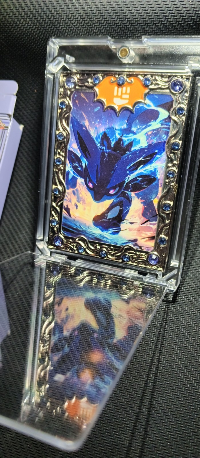 ​Pokemon LUCARIO Metal Card Serialized #19/20 Non TCG Custom Fan Art Heavy