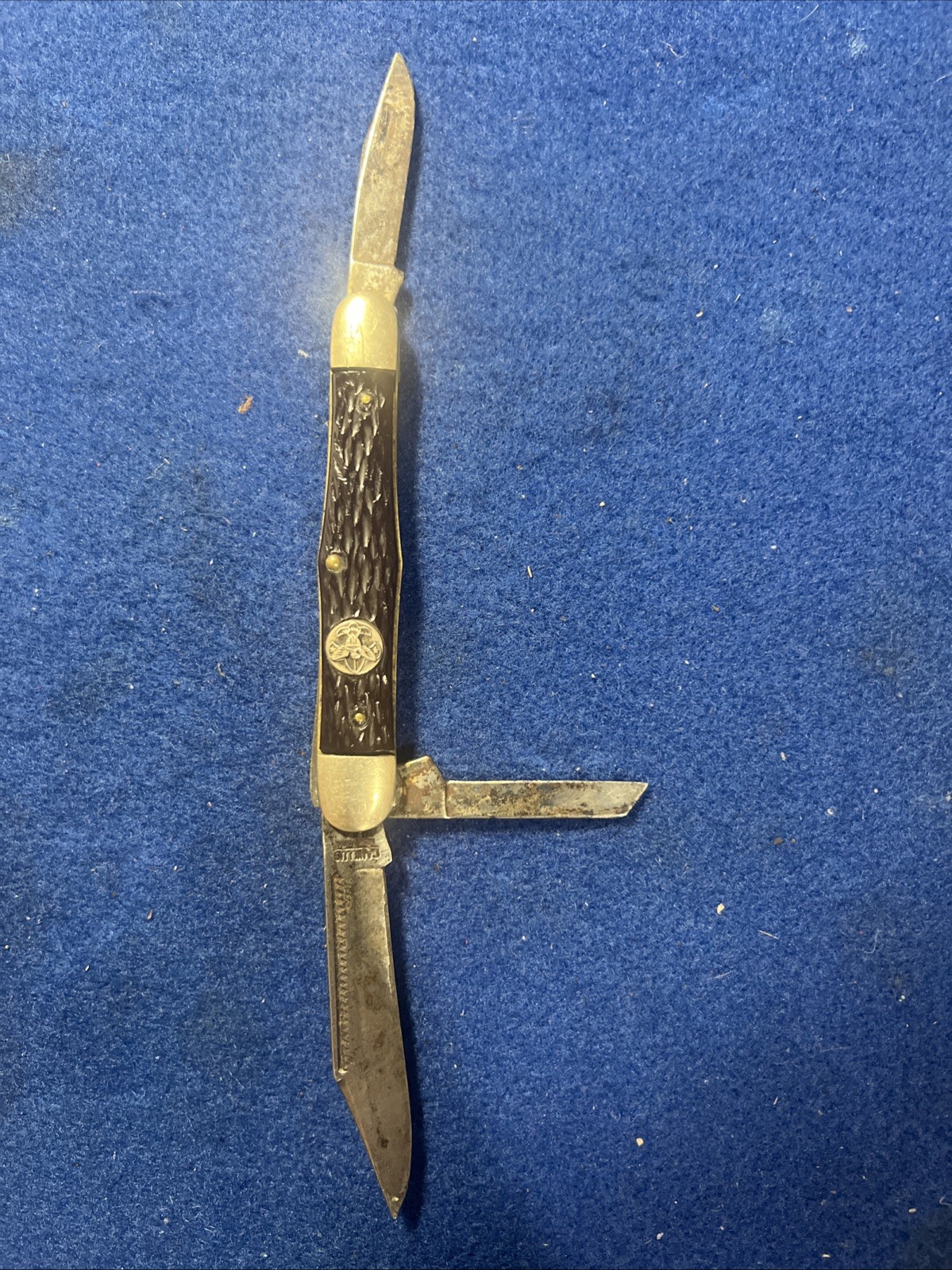 Vintage 1960s Camillus USA Boy Scout BSA Folding Fishing Knife Scaler