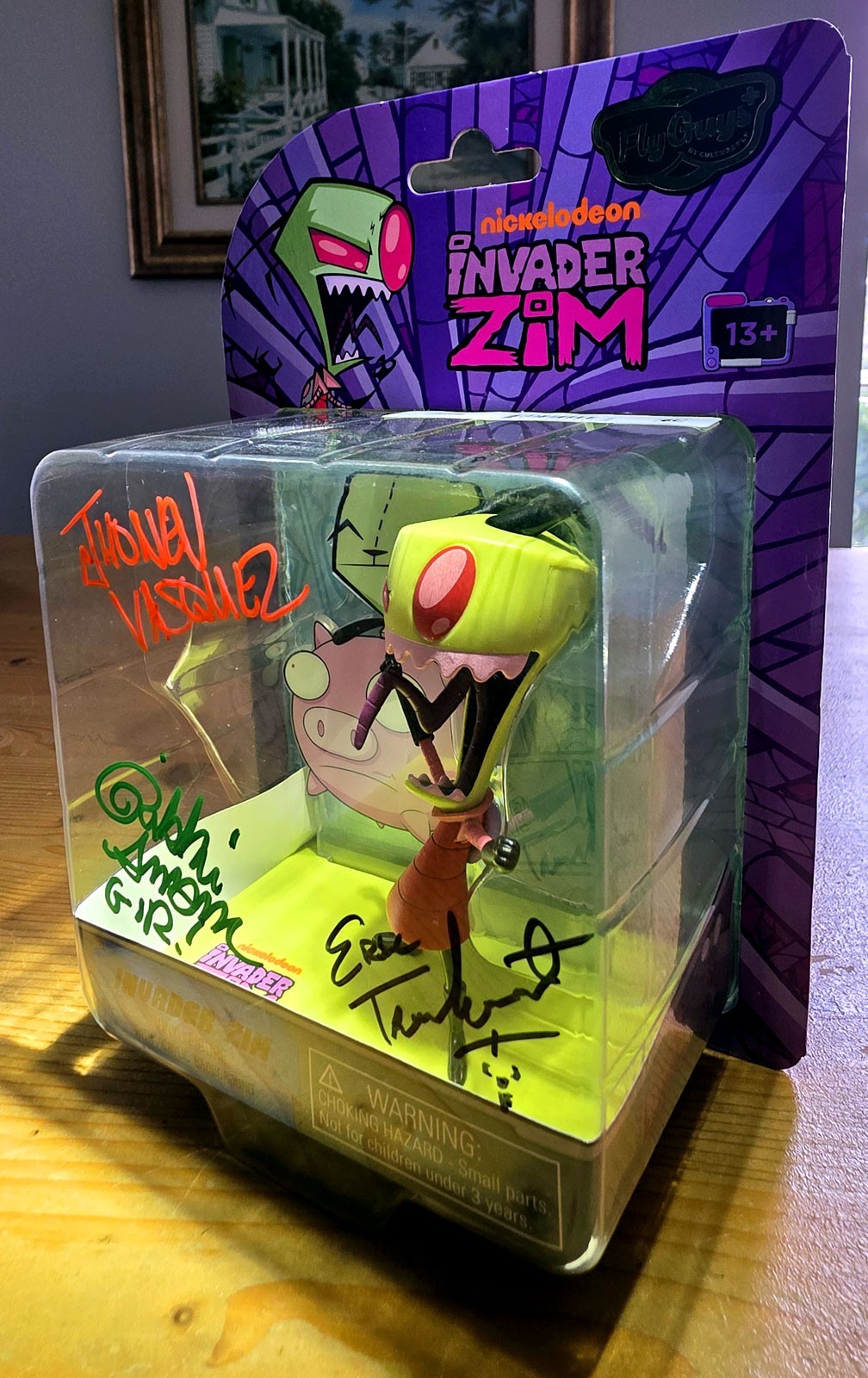 SIGNED INVADER ZIM by 3; OFICIAL PIX COA; Jhonen Vasquez, Trueheart, Simons NM/M