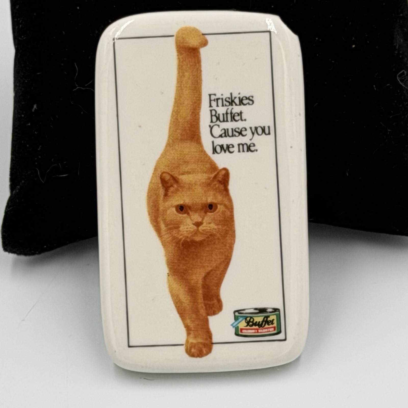 VTG Friskies Buffet Magnet Orange Cat Advertising Ceramic Refrigerator 1986 VTG Friskies Buffet Magnet Orange Cat Advertising Ceramic Refrigerator 1986