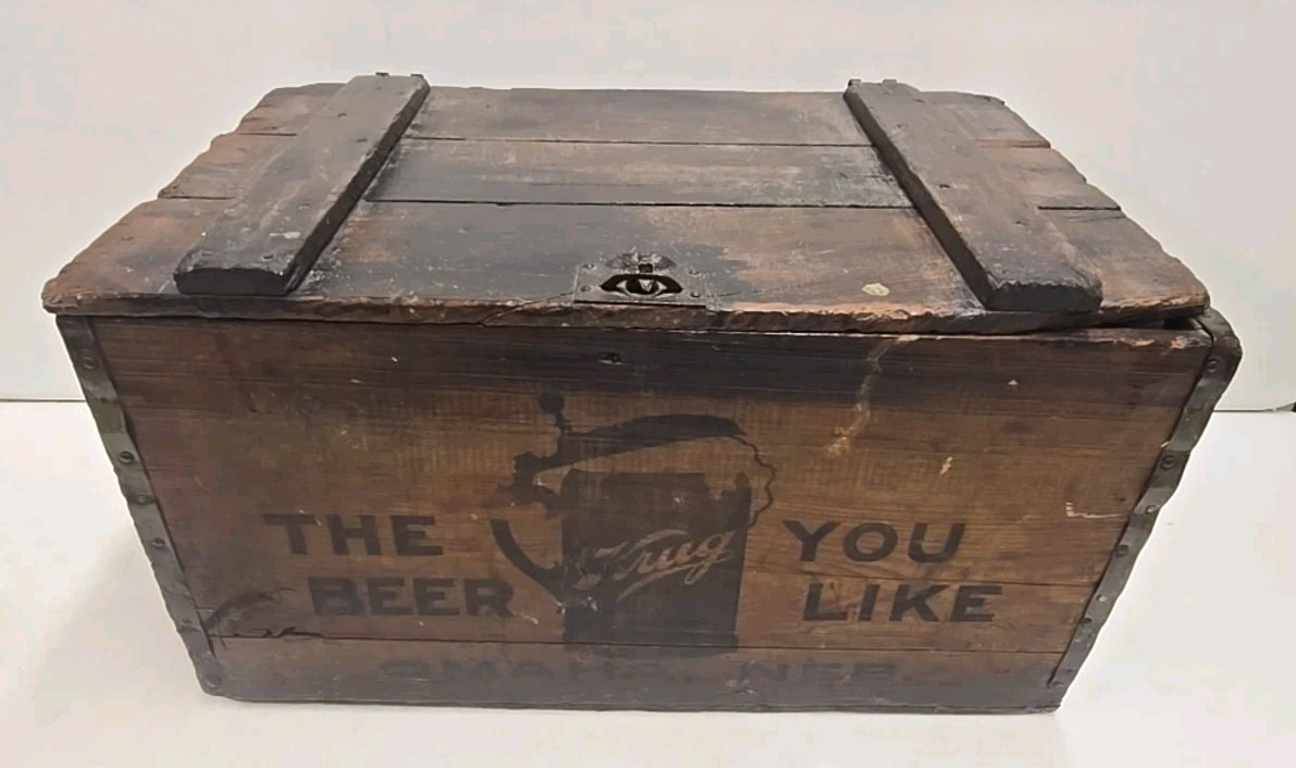 Antique Pre-Pro Fred Krug Beer Omaha Nebraska Advertising 24oz Bottle Crate