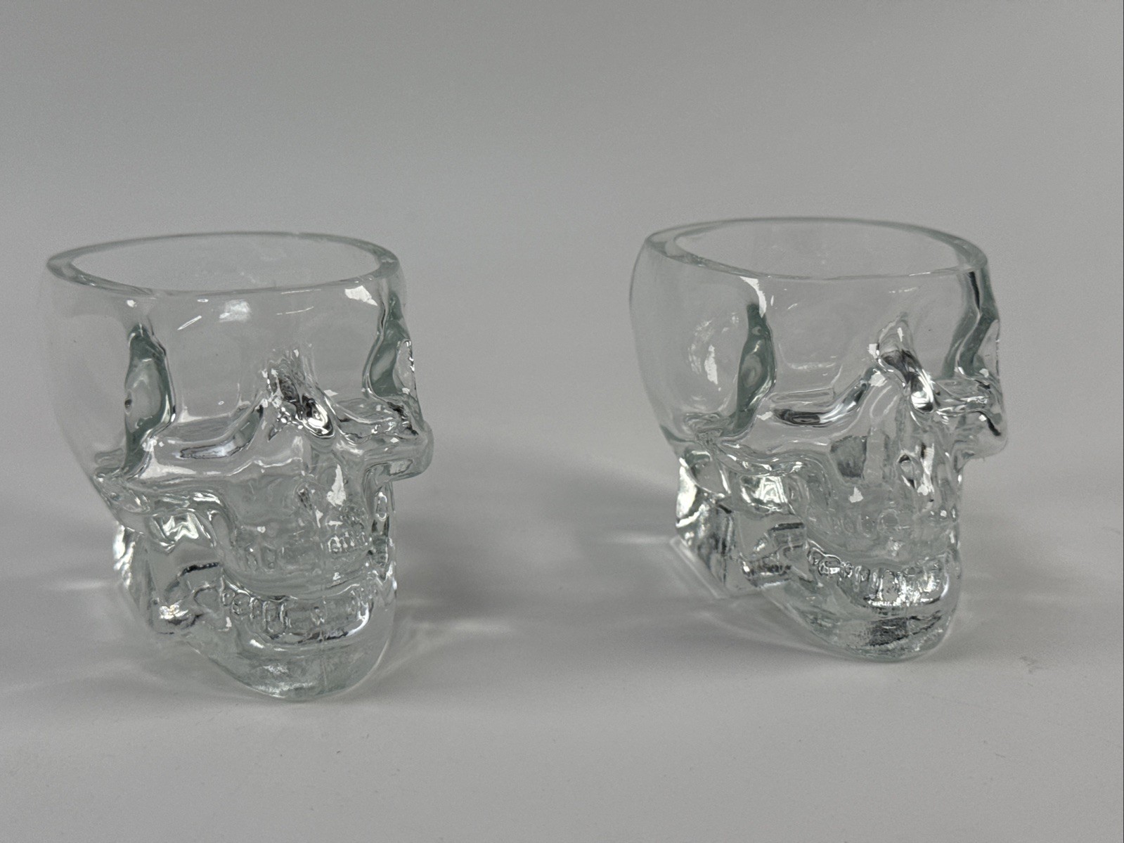 NEW Crystal Head Vodka Skull Shot Clear Glasses 2 oz Set of 2
